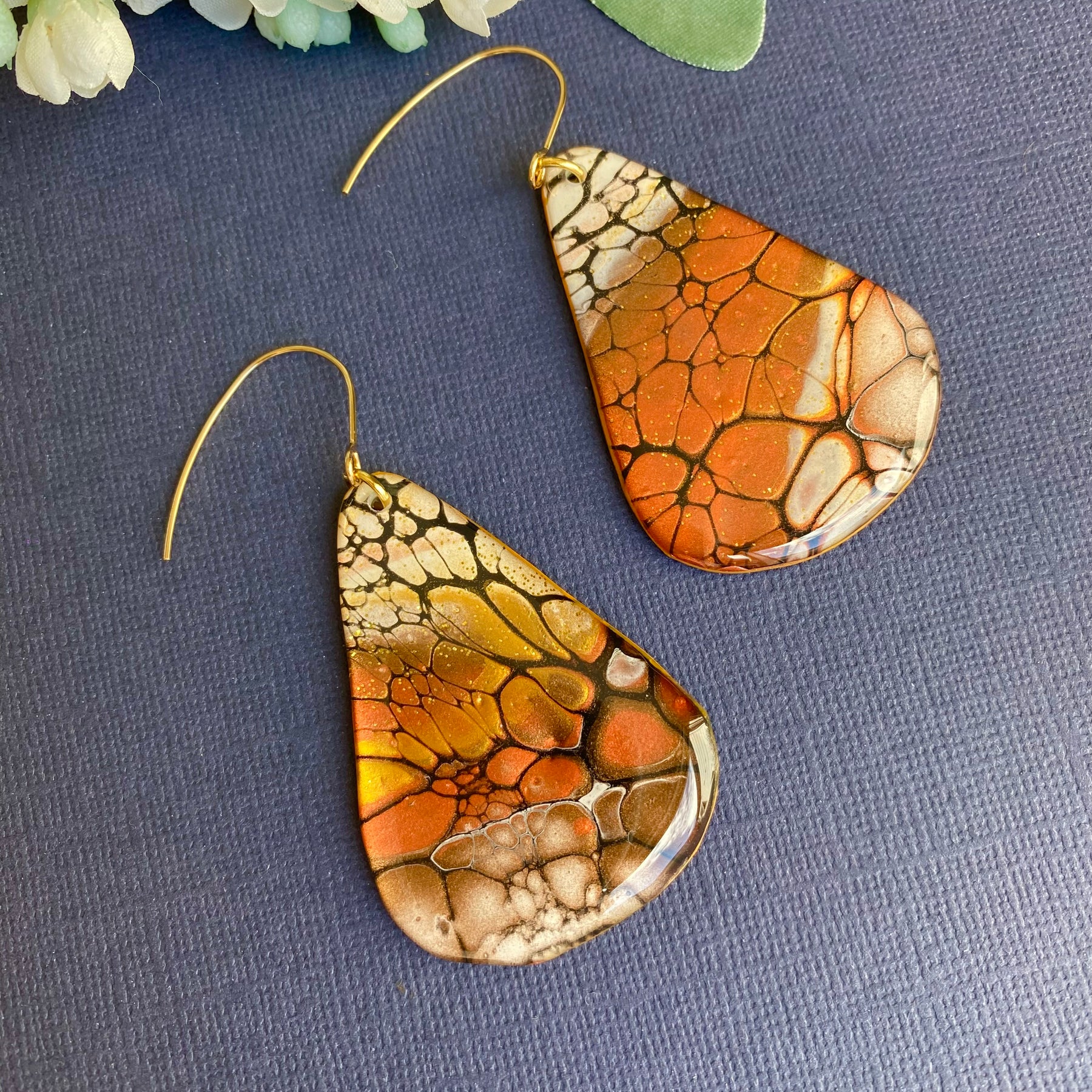 Wearable Art Teardrop Earrings
