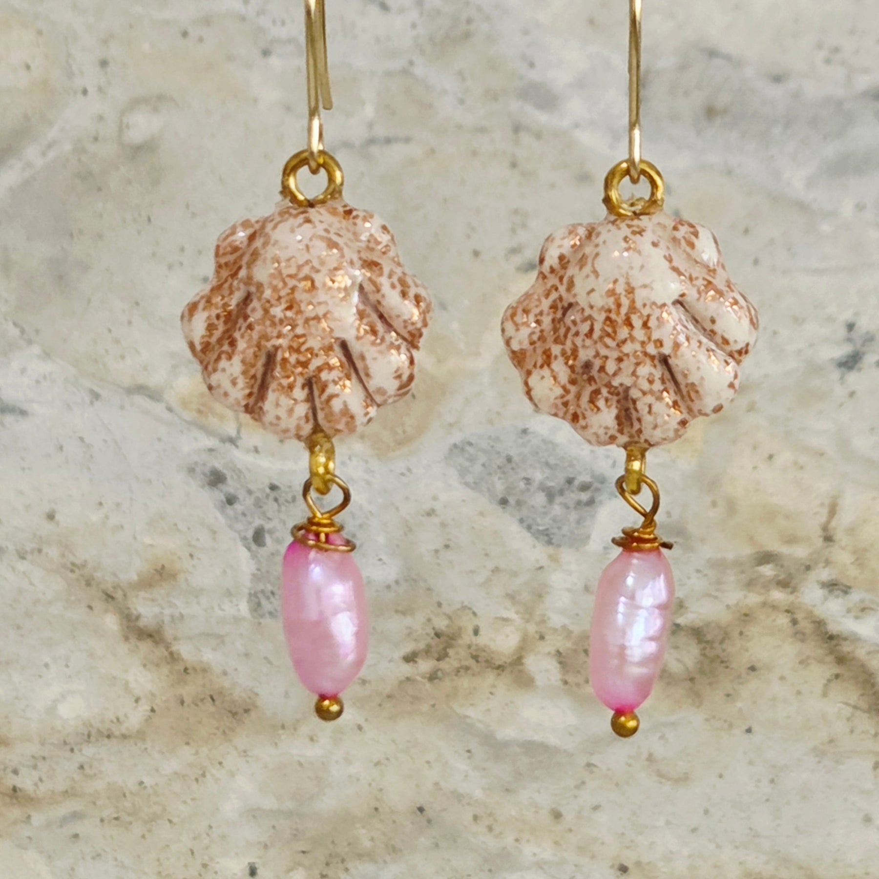 Seashell Blush Dangles