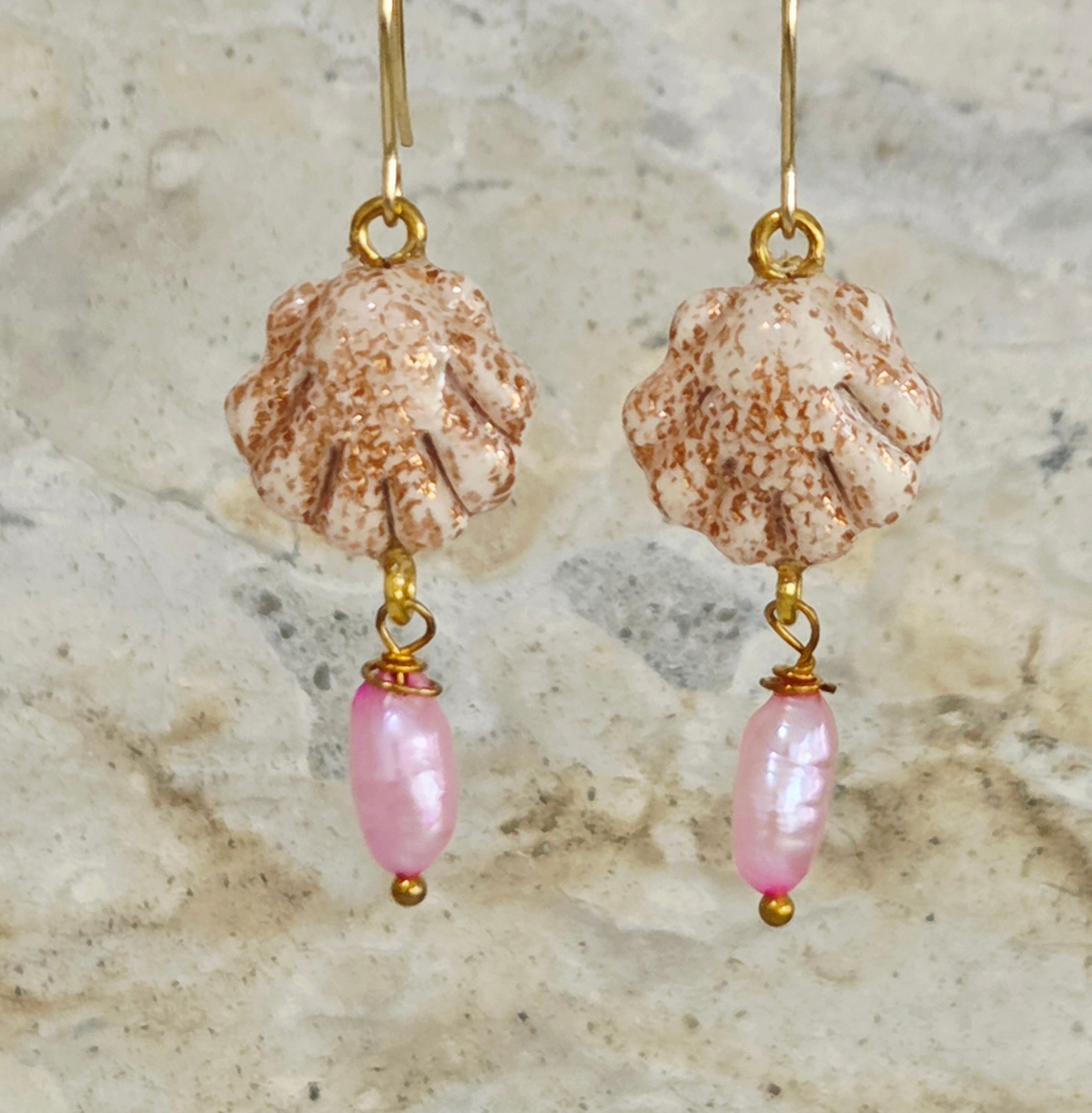 Seashell Blush Dangles