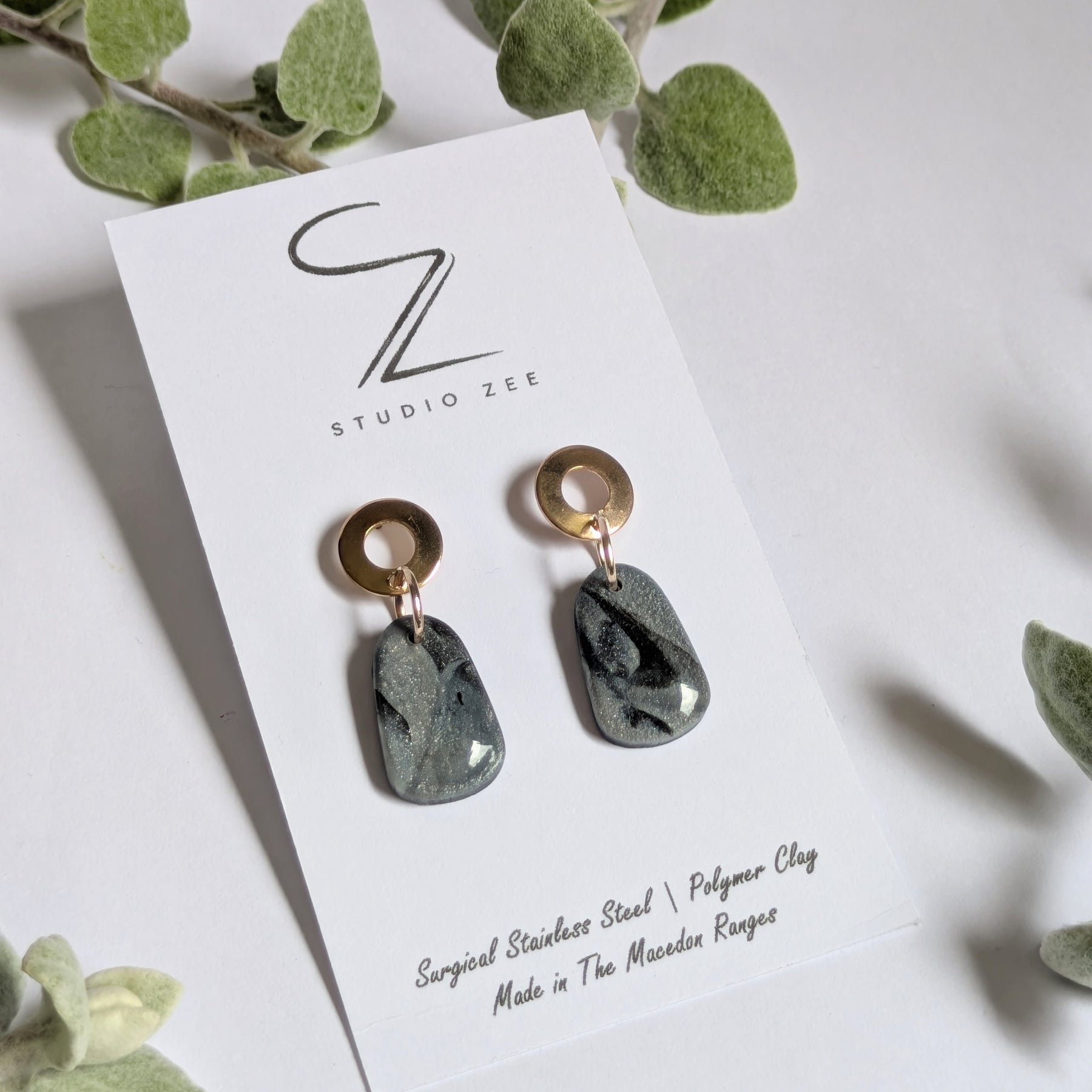 Pillar Stud Dangle Earrings