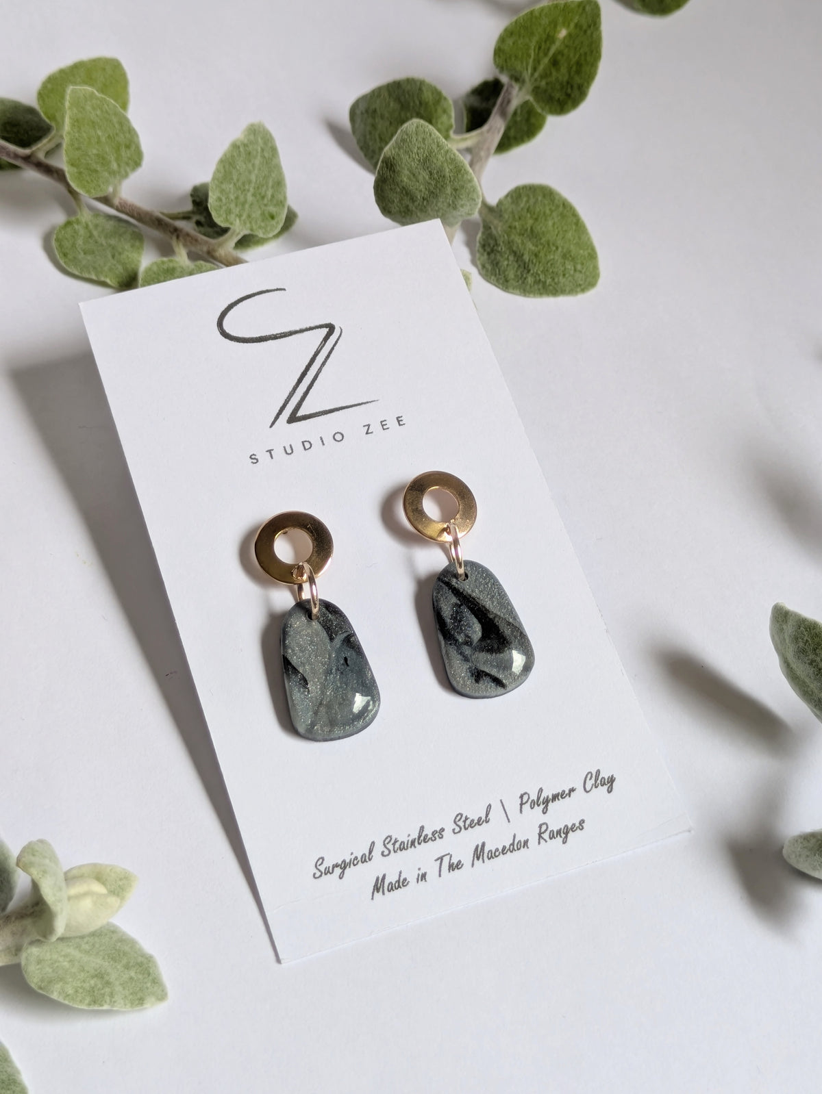 Pillar Stud Dangle Earrings