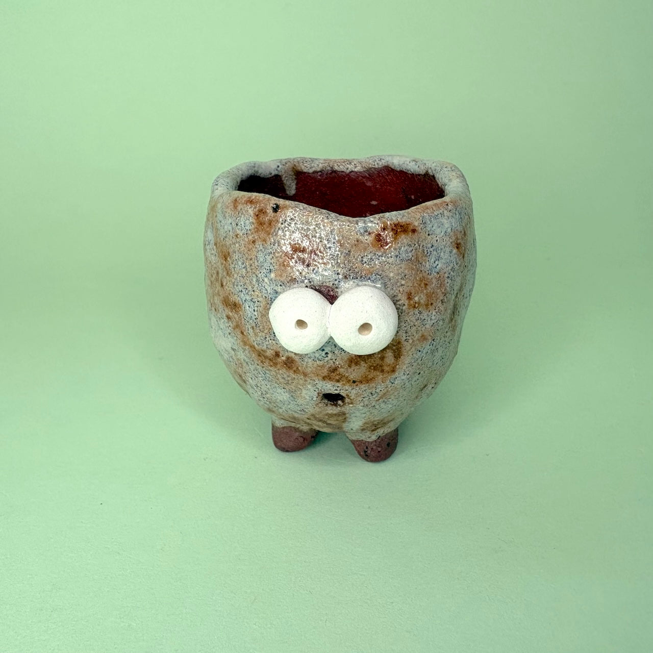 Ceramic tiny monster pot for cactus & succulent