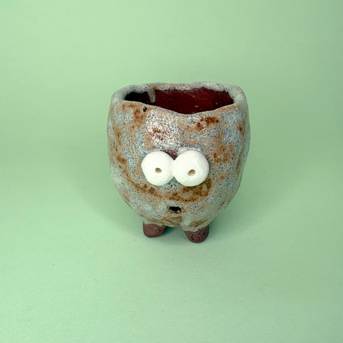 Ceramic tiny monster pot for cactus & succulent