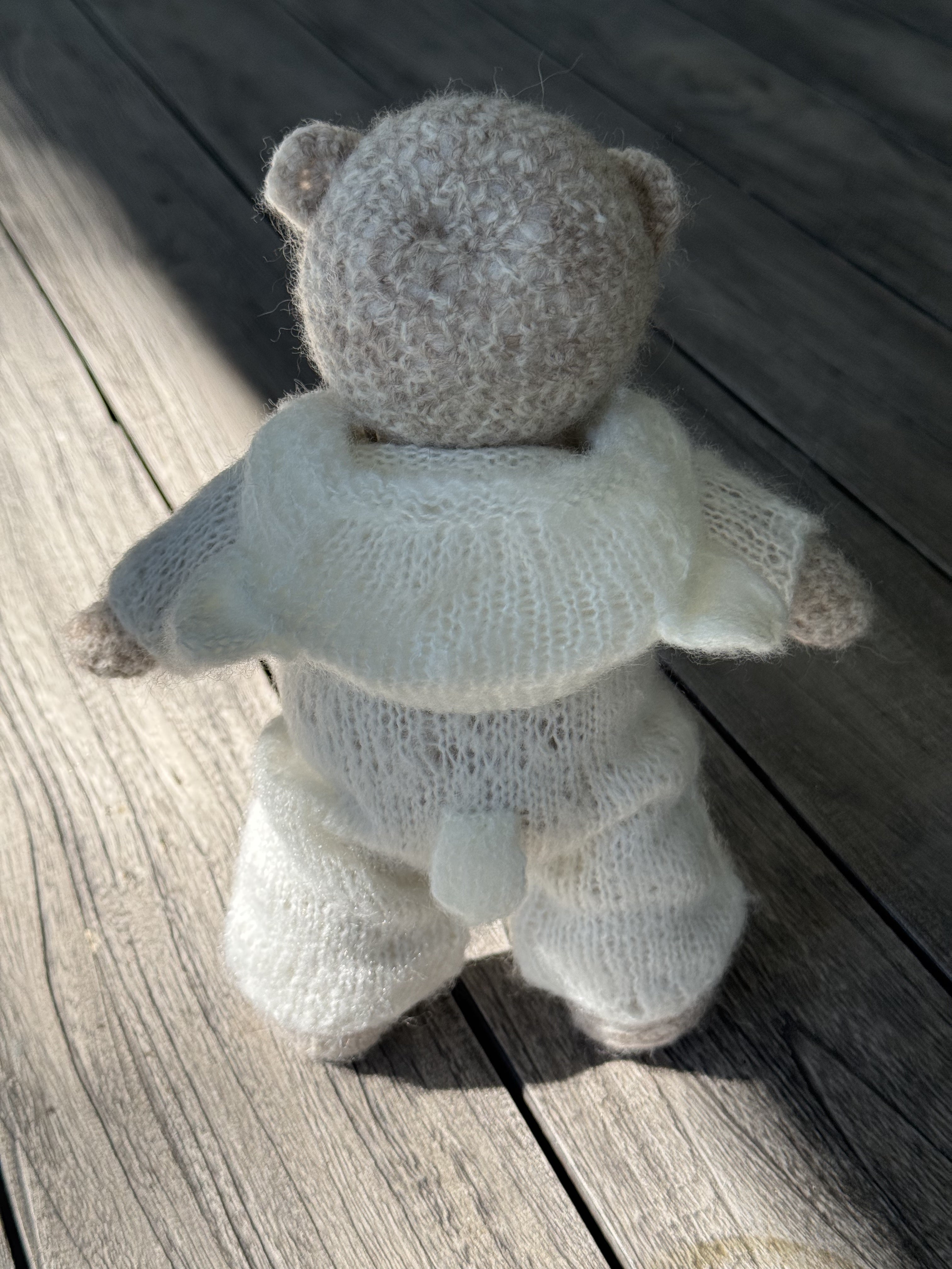 Handmade Amigurumi Bear with Two Outfits Toy 🐻🐰