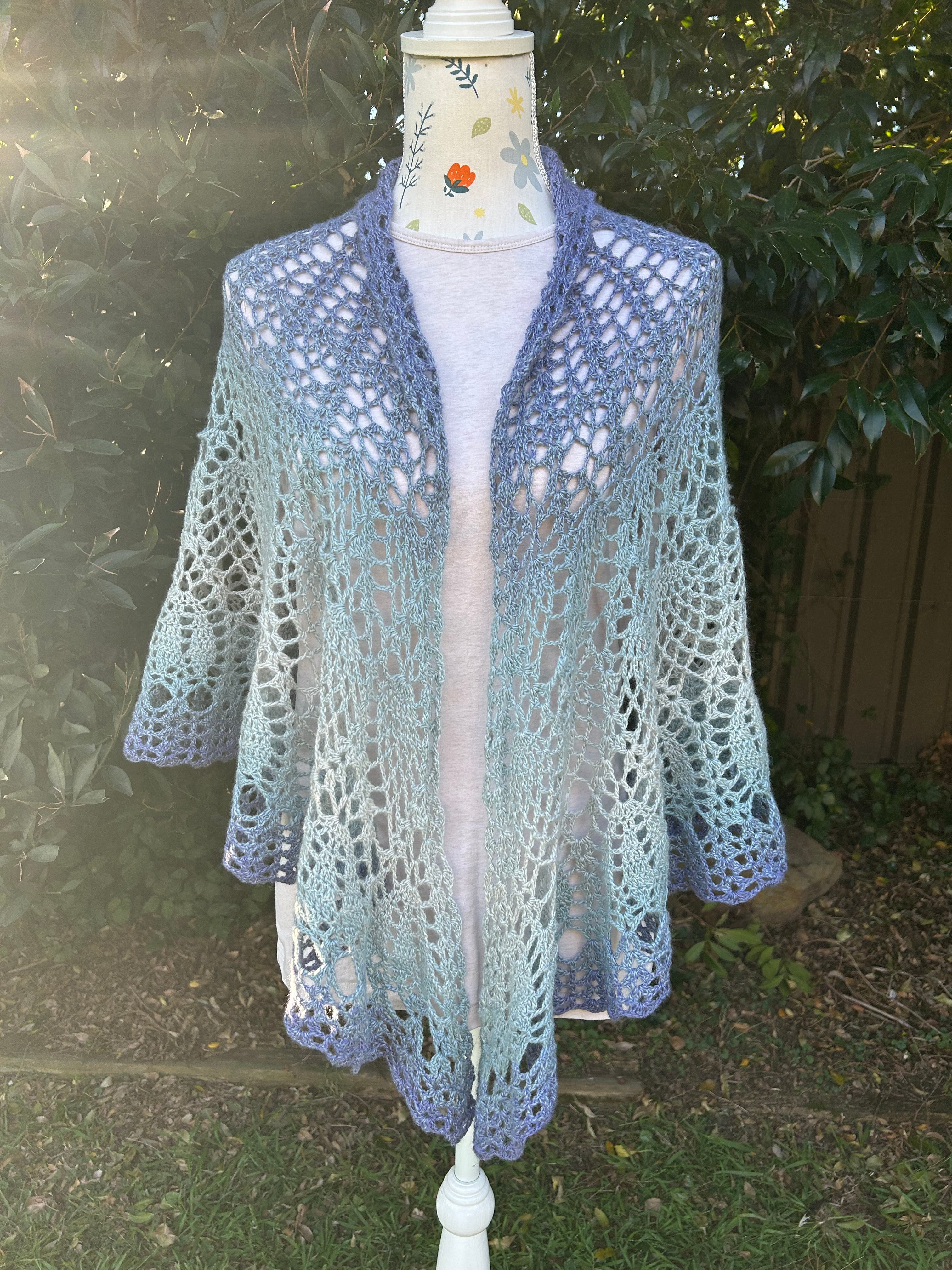 Crochet Lace Shawl Cashmere/Merino
