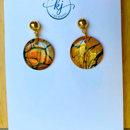 Cafe Latte Collection Gold Stud Earrings