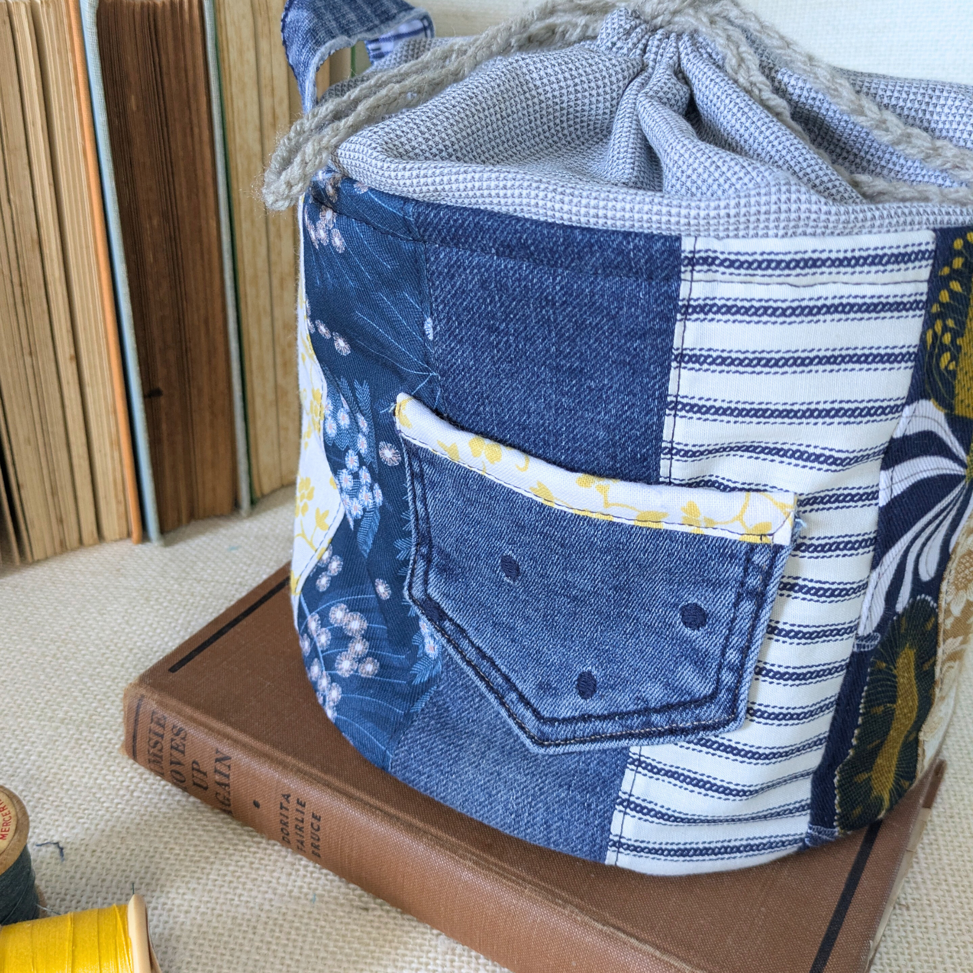 Project Bag Upcycled Denim Small