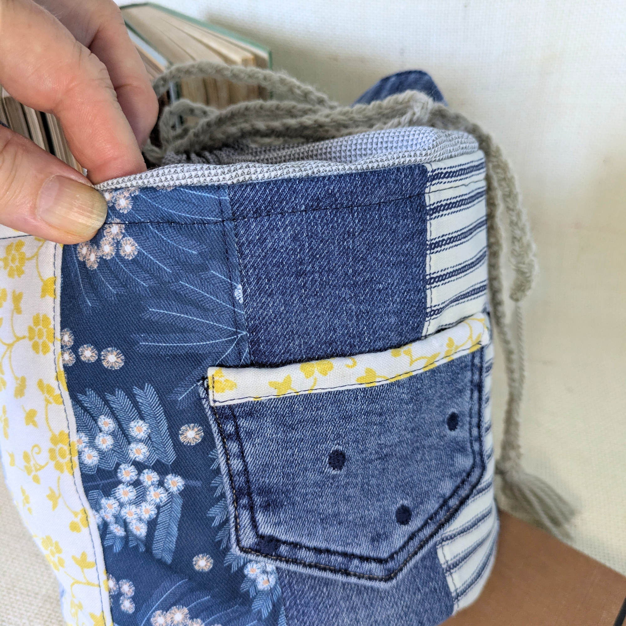 Project Bag Upcycled Denim Small