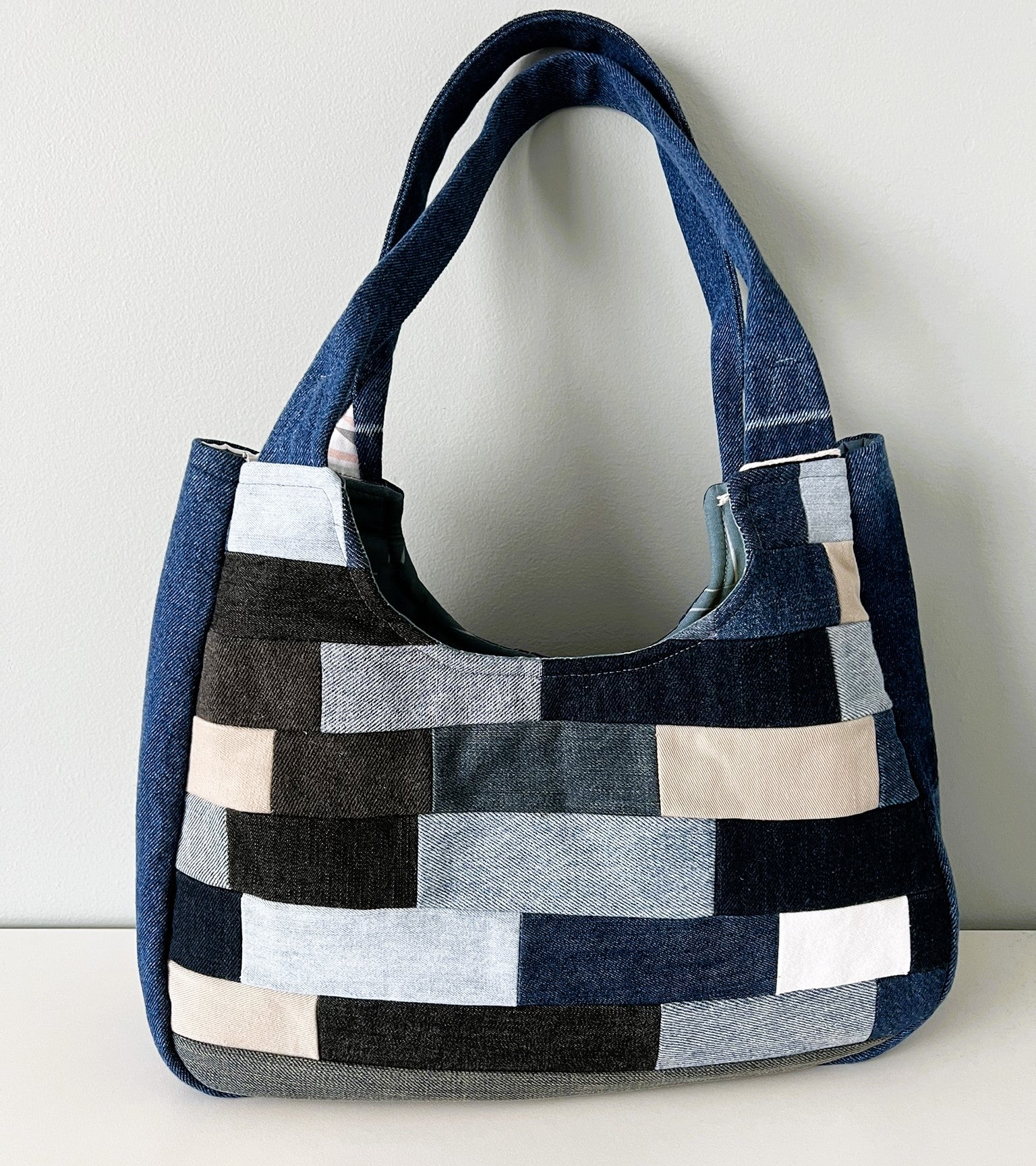 Upcycled Denim Hobo Bag