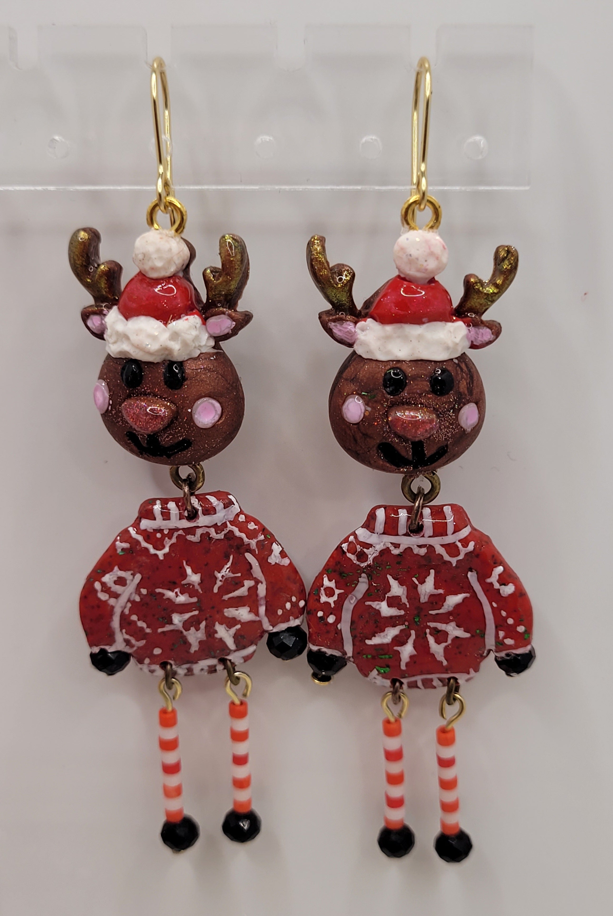 Dancing Christmas Reindeer Earrings