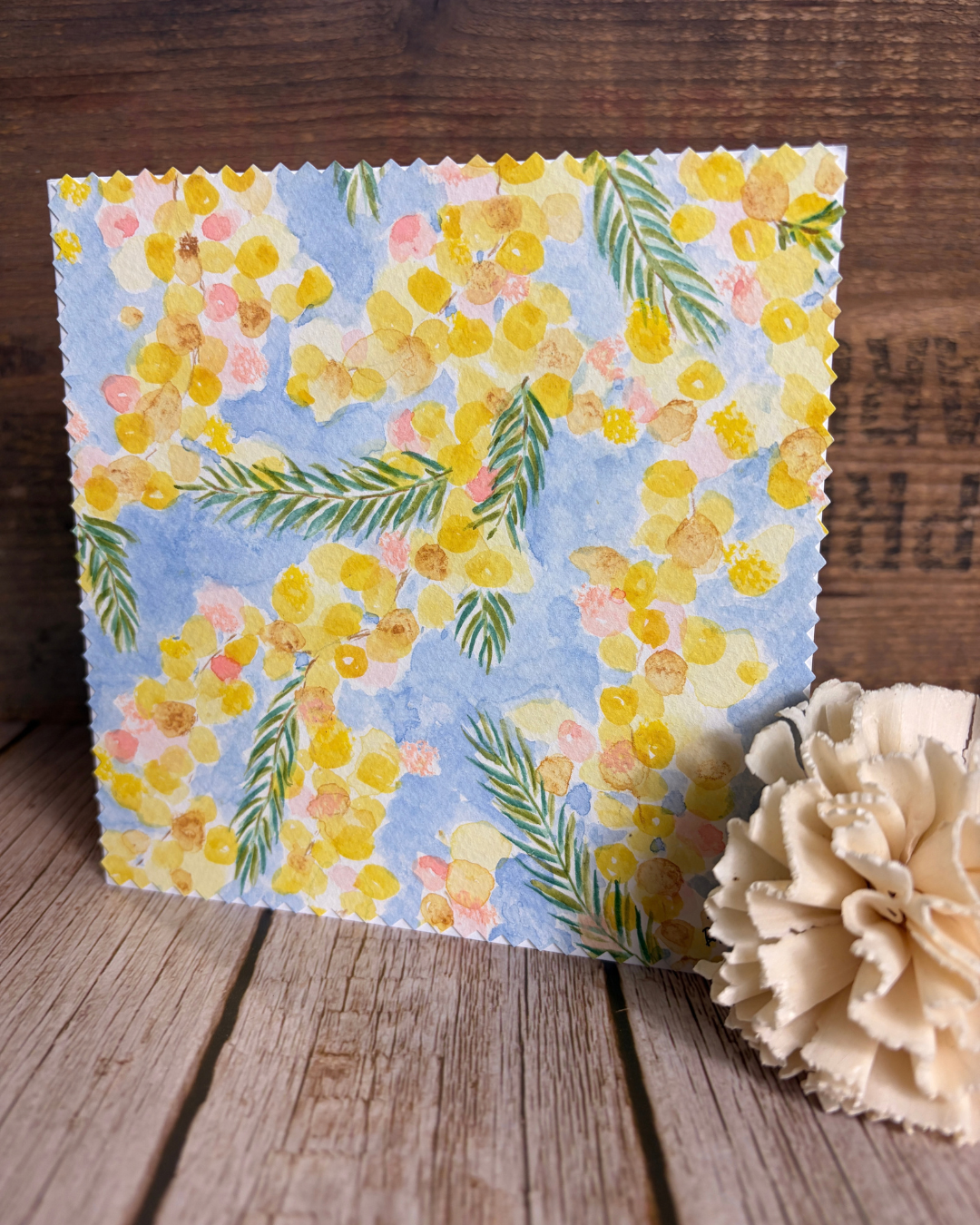 Original Hand-Painted Greeting Cards I Wattle Collection large