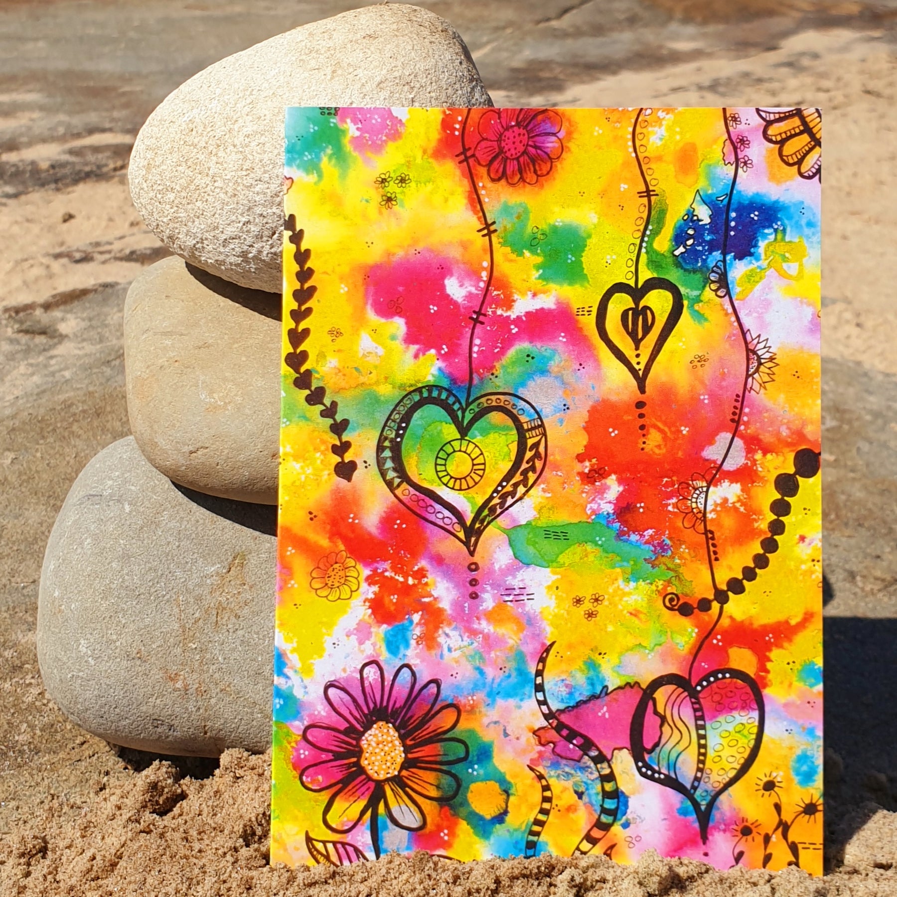 Hanging Hearts Blank Greeting Card