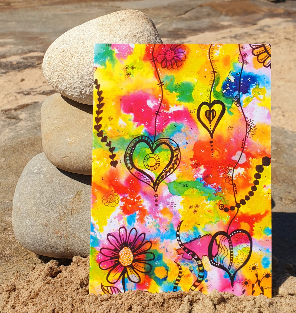 Hanging Hearts Blank Greeting Card