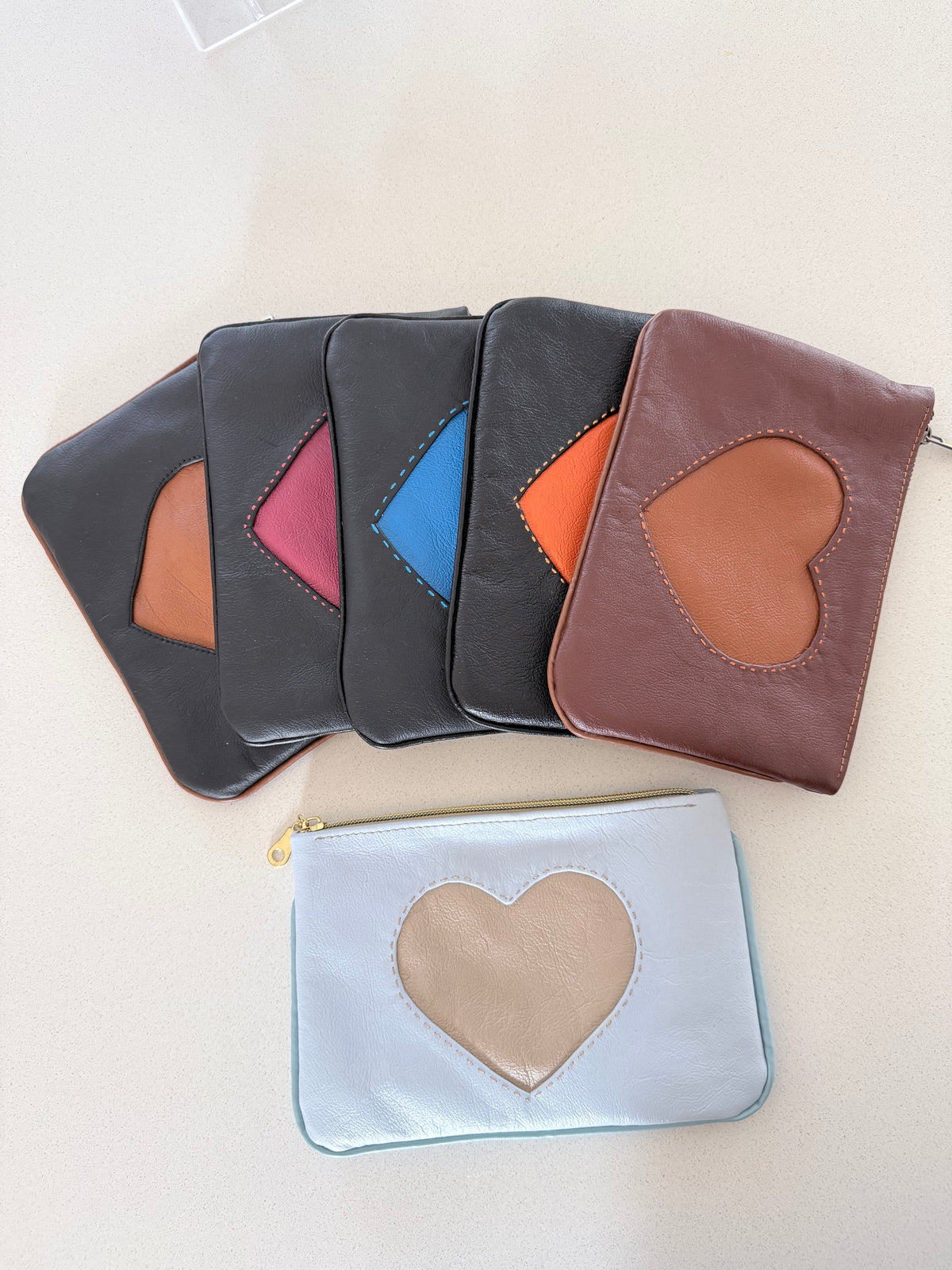 Luxury Kangaroo Leather pouch / makeup bag