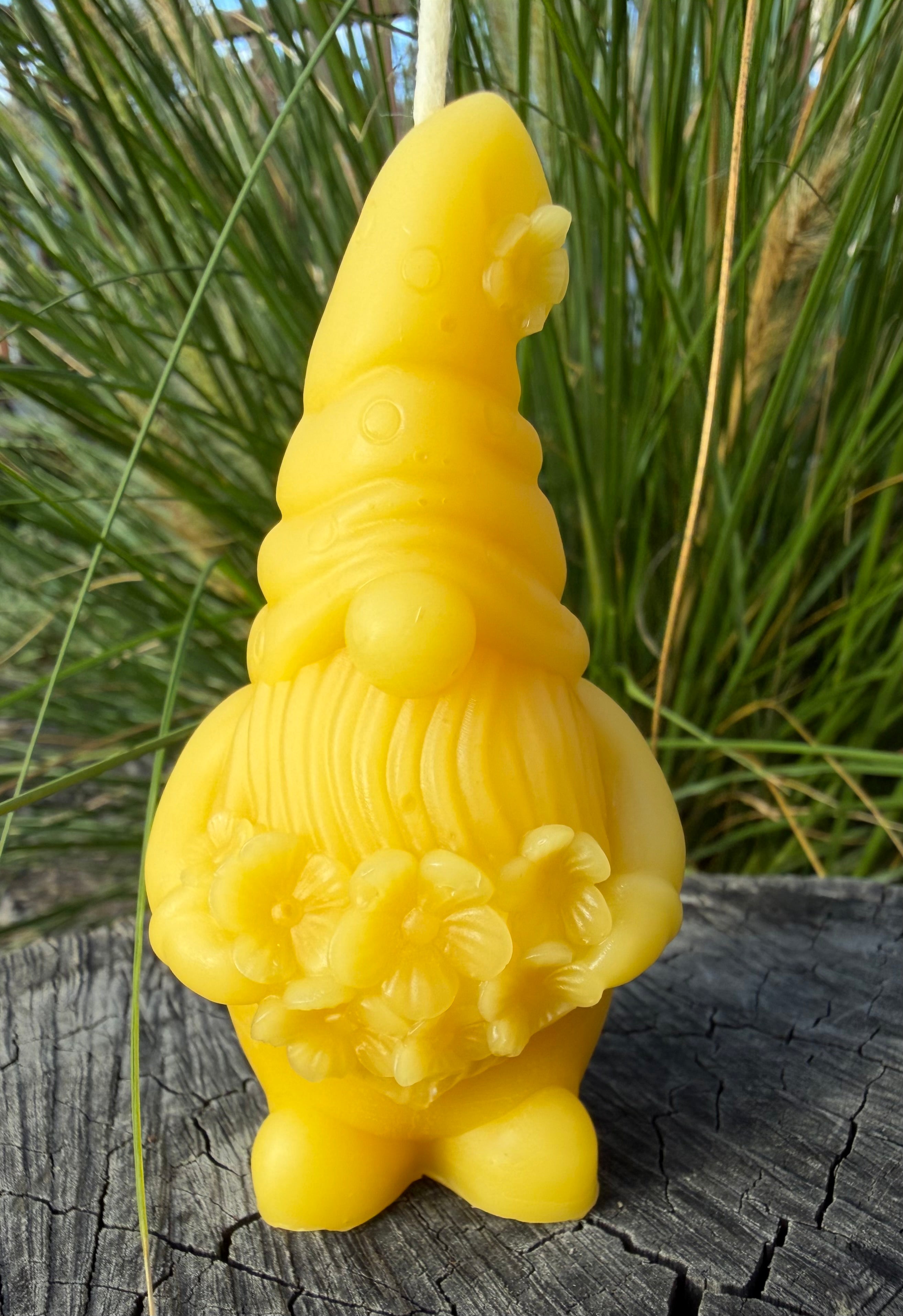 Gnome Beeswax Candle