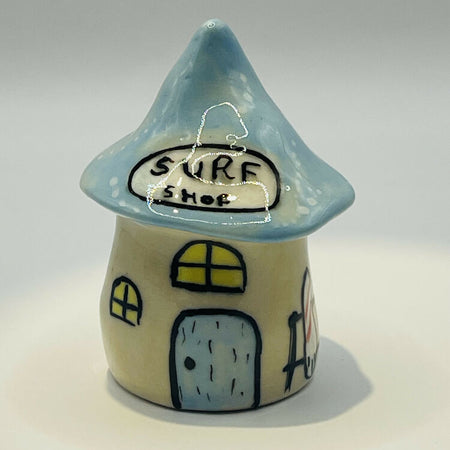 Ceramic Fairy Mushroom Surf shop house ornament