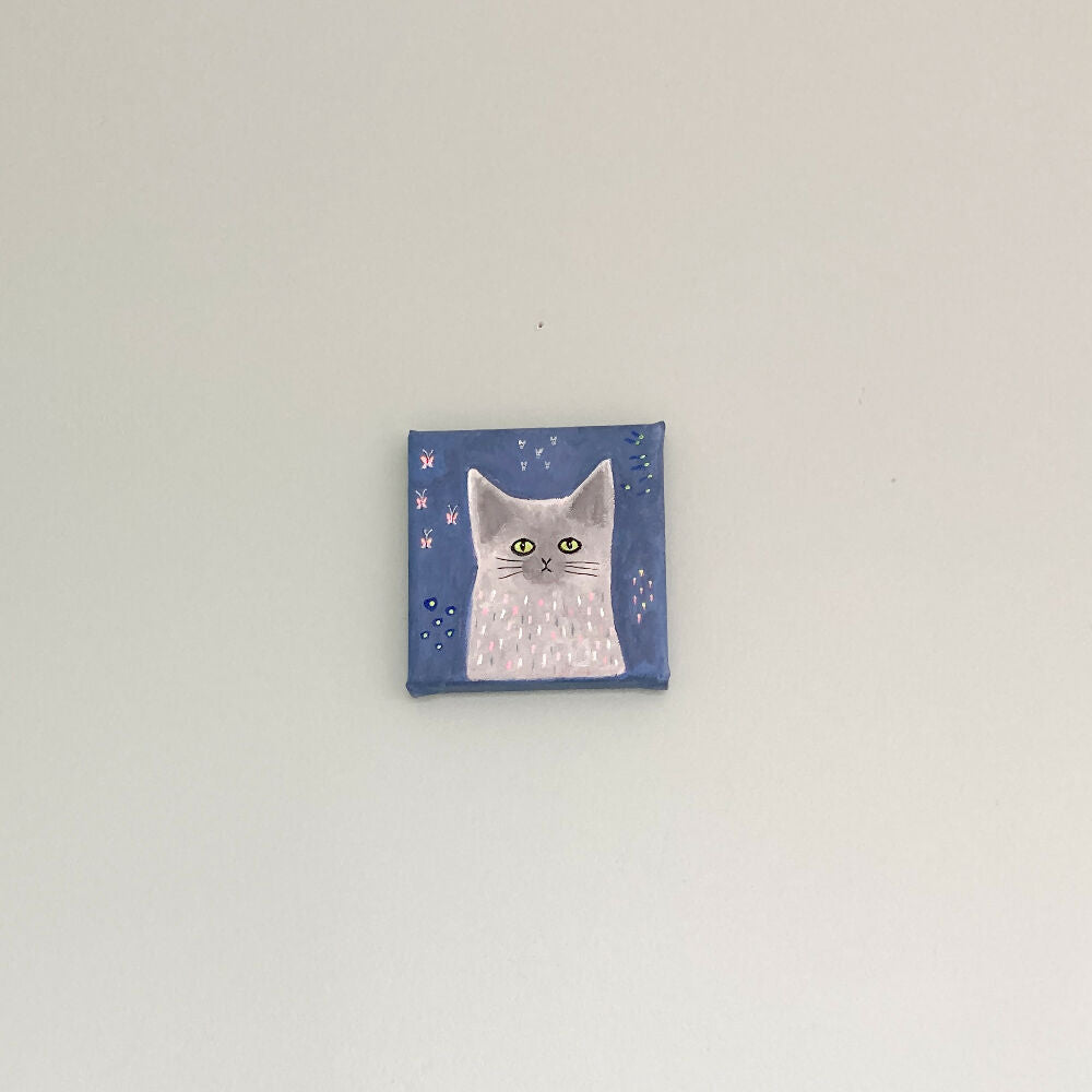 Mini Art Canvas featuring cute cat