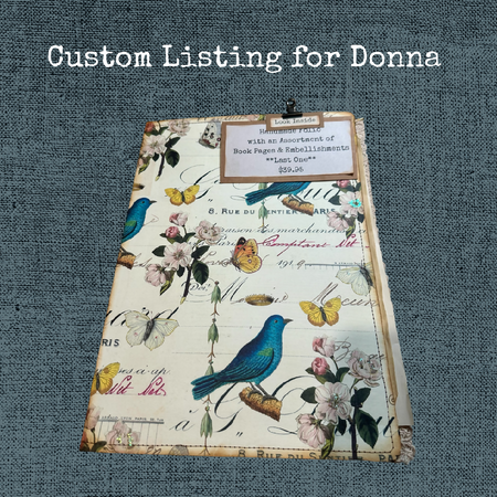 Custom Listing for Donna - Collaged Folio