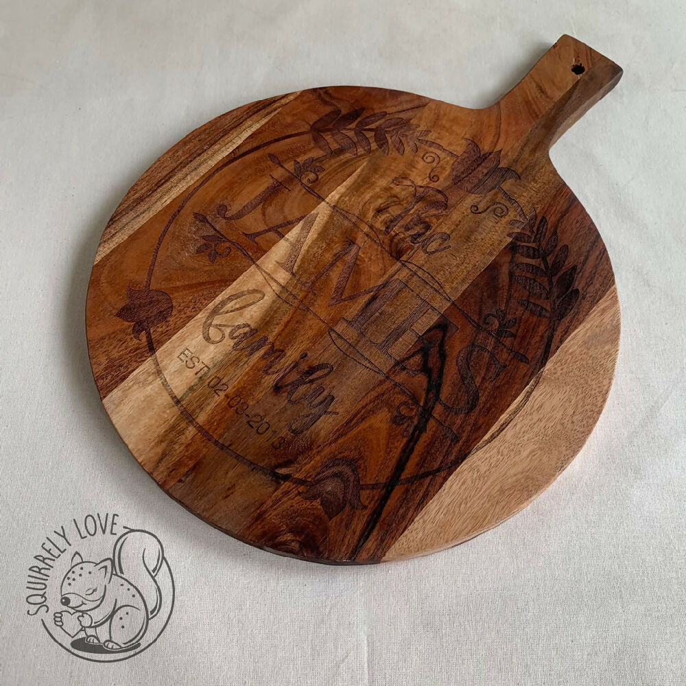 Personalised monogrammed engraved serving board