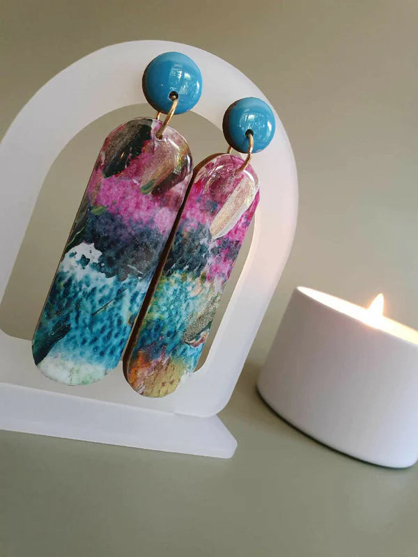 The Summer Holidays Collection | Part 2 | Resin art earrings | Large dangles