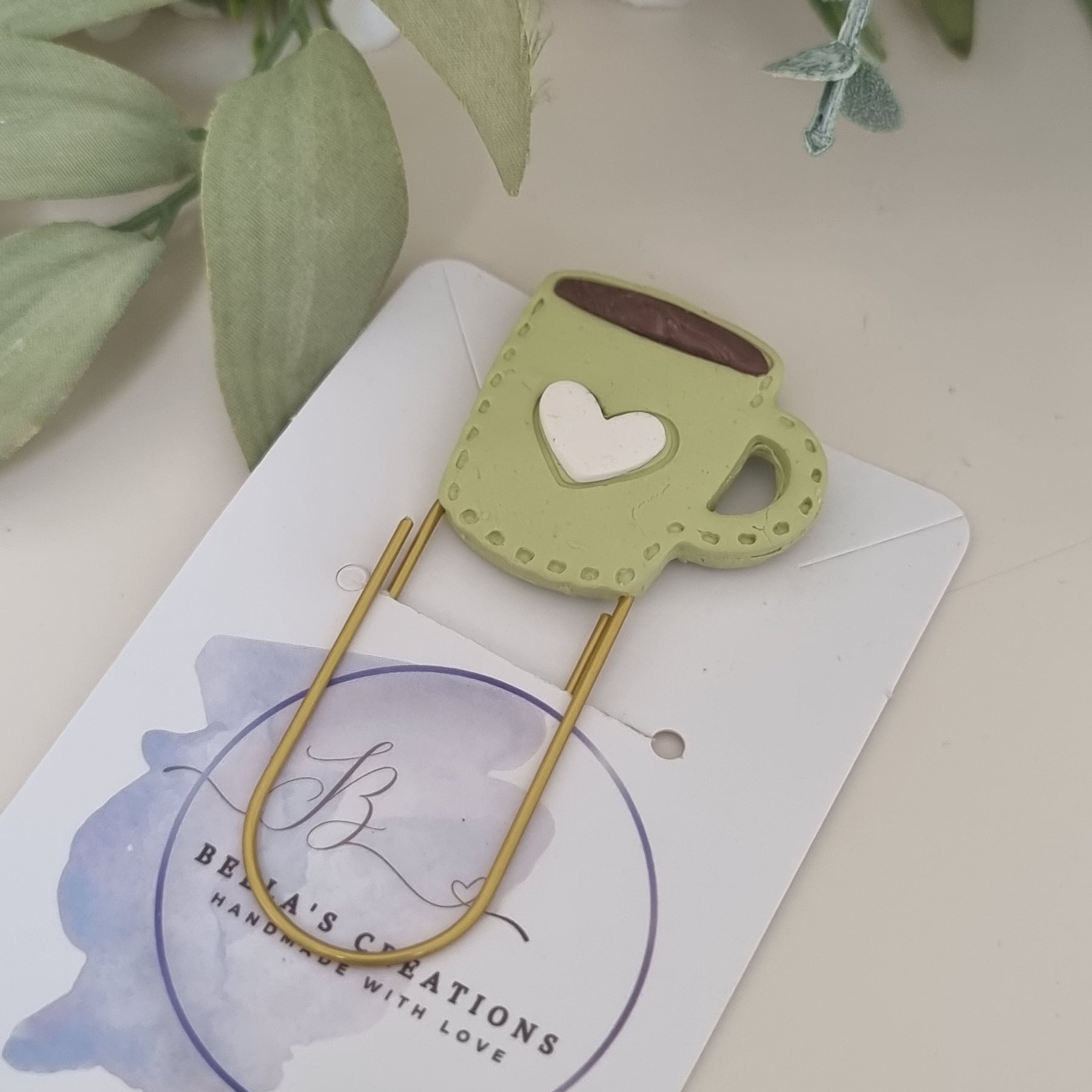 Coffee Mug Paper Clip Book Mark
