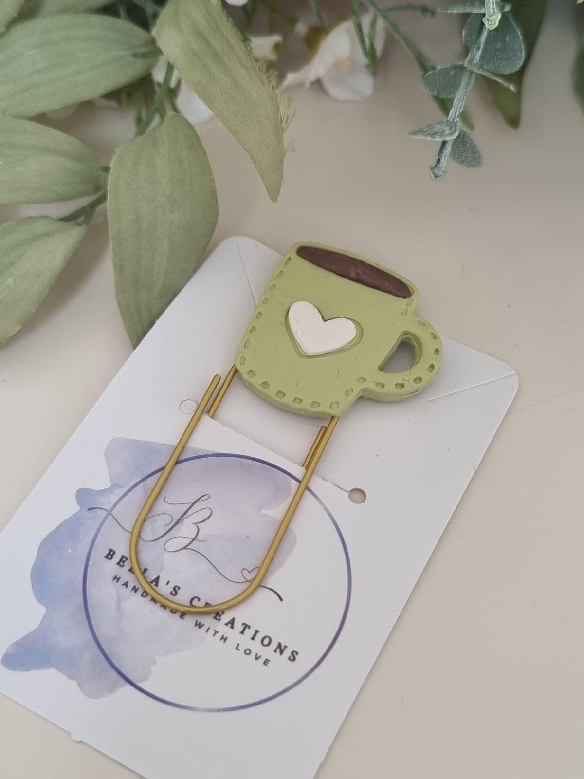Coffee Mug Paper Clip Book Mark