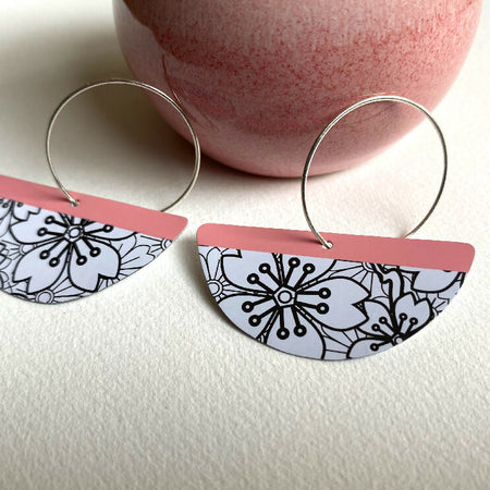 Repurposed Cosmetics Tin Earrings - Pretty In Pink