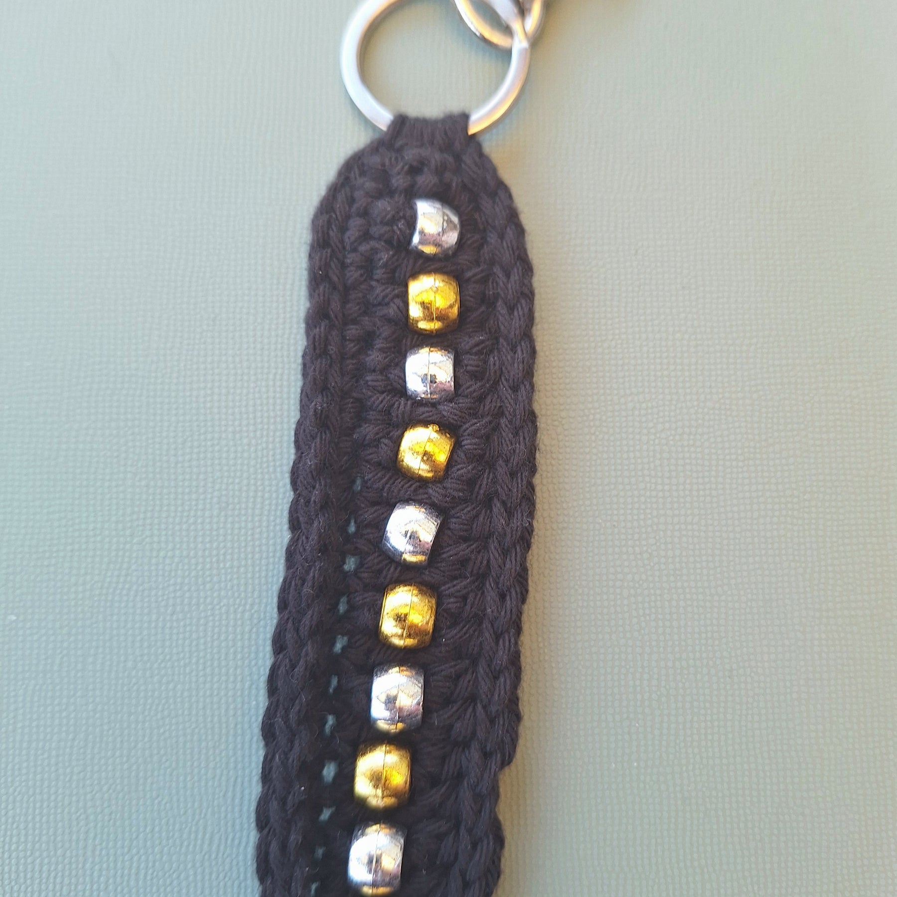 Beaded Crochet Keychain – Handmade, Lightweight & Sensory Friendly