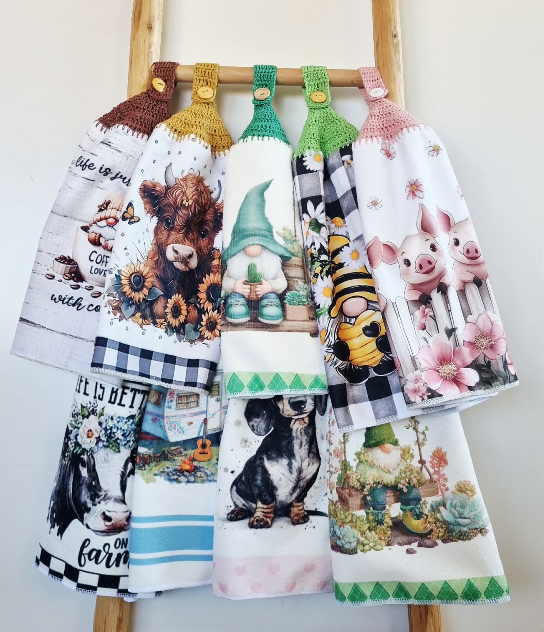 Kitchen Hand Towel | Hanging | Polyester Microfibre | SINGLE LAYER | 9 Styles - 19 - 27