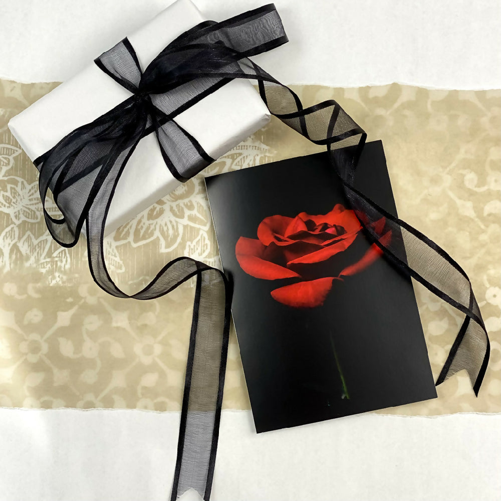 floral birthday card with gift