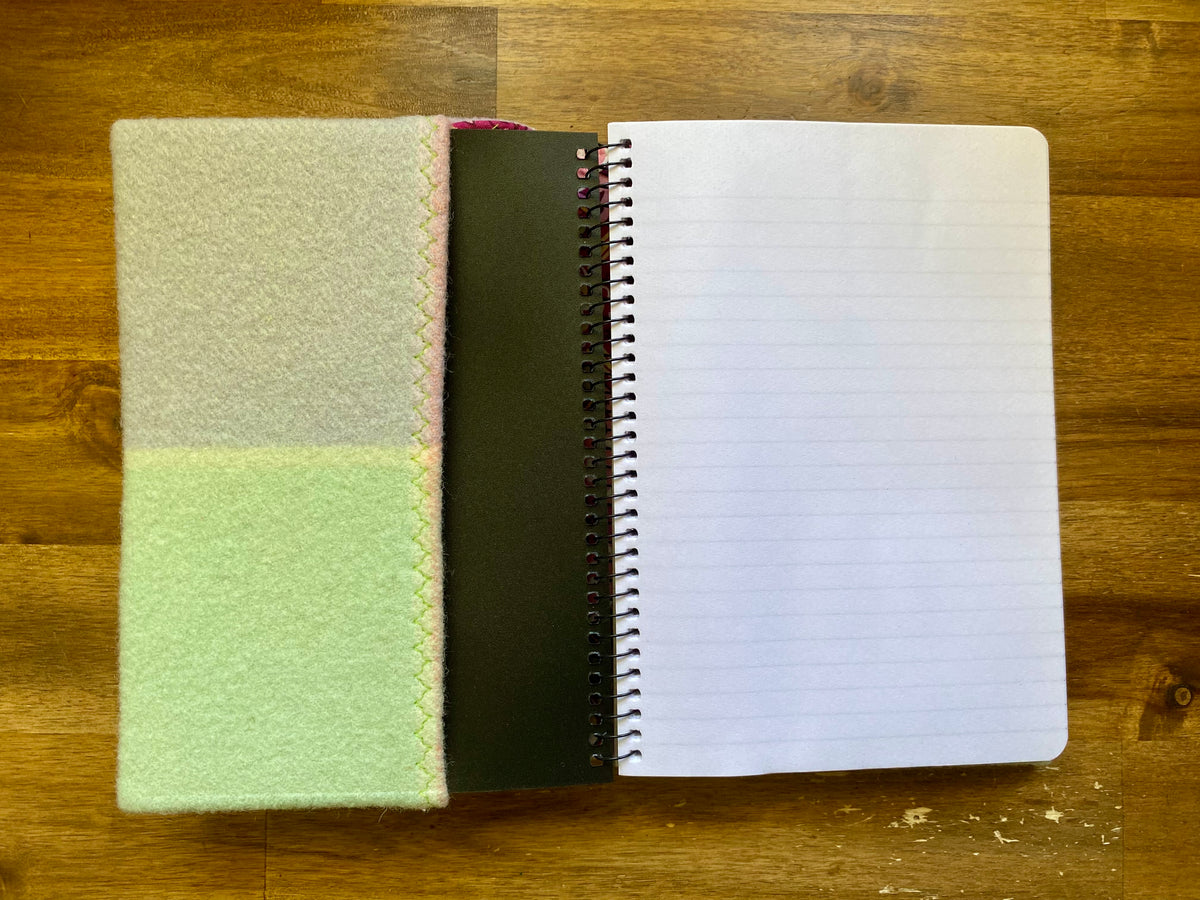 A5 Upcycled Notebook Vintage Caravan - Multi