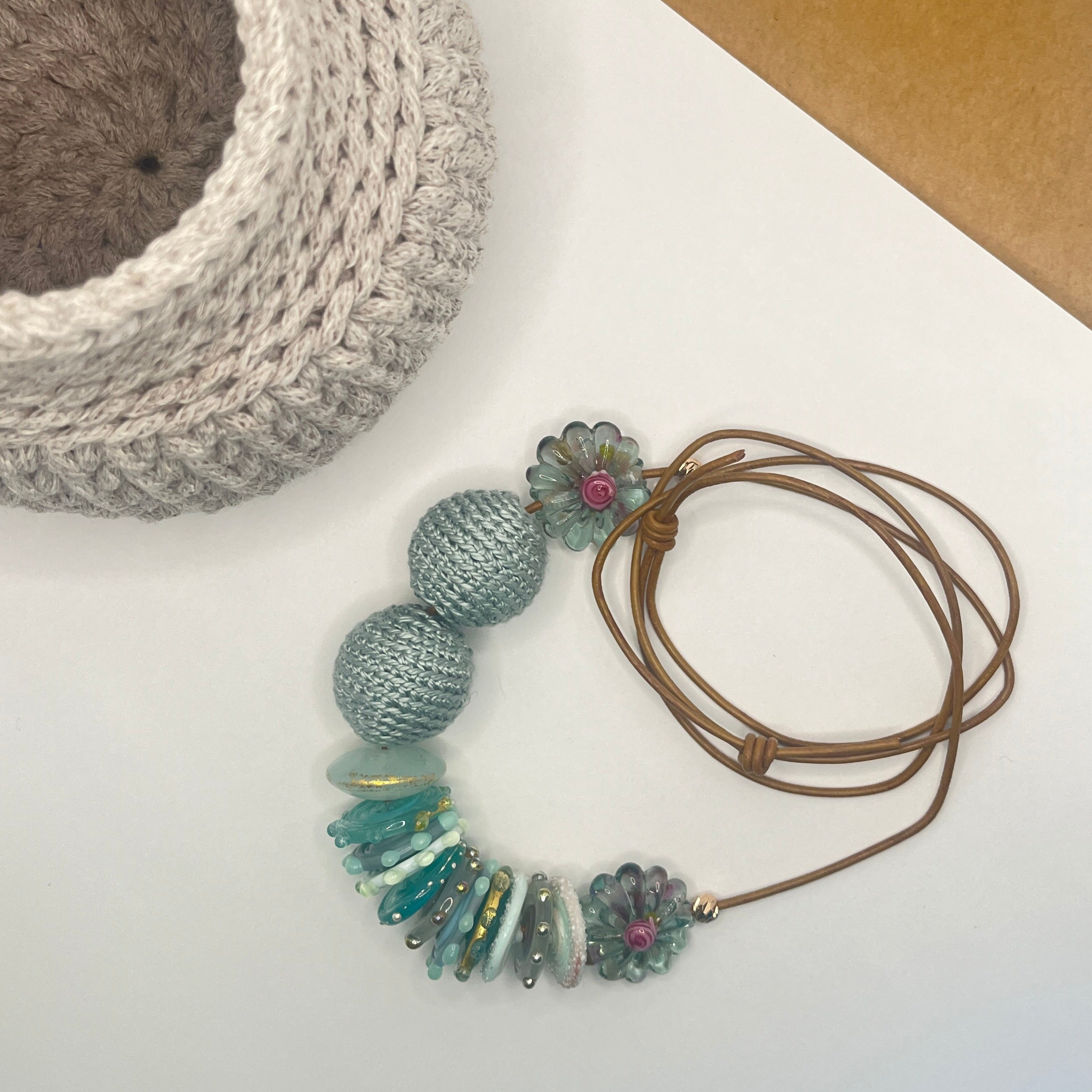 Handmade Adjustable Necklace - Sea Breeze