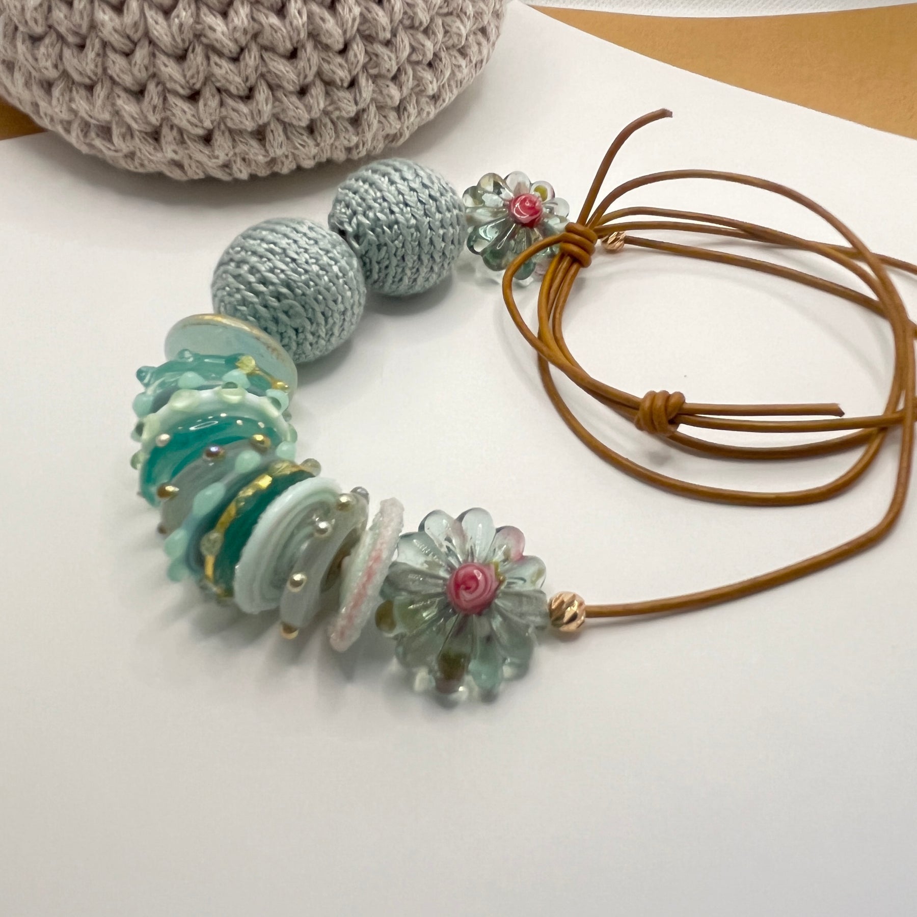 Handmade Adjustable Necklace - Sea Breeze