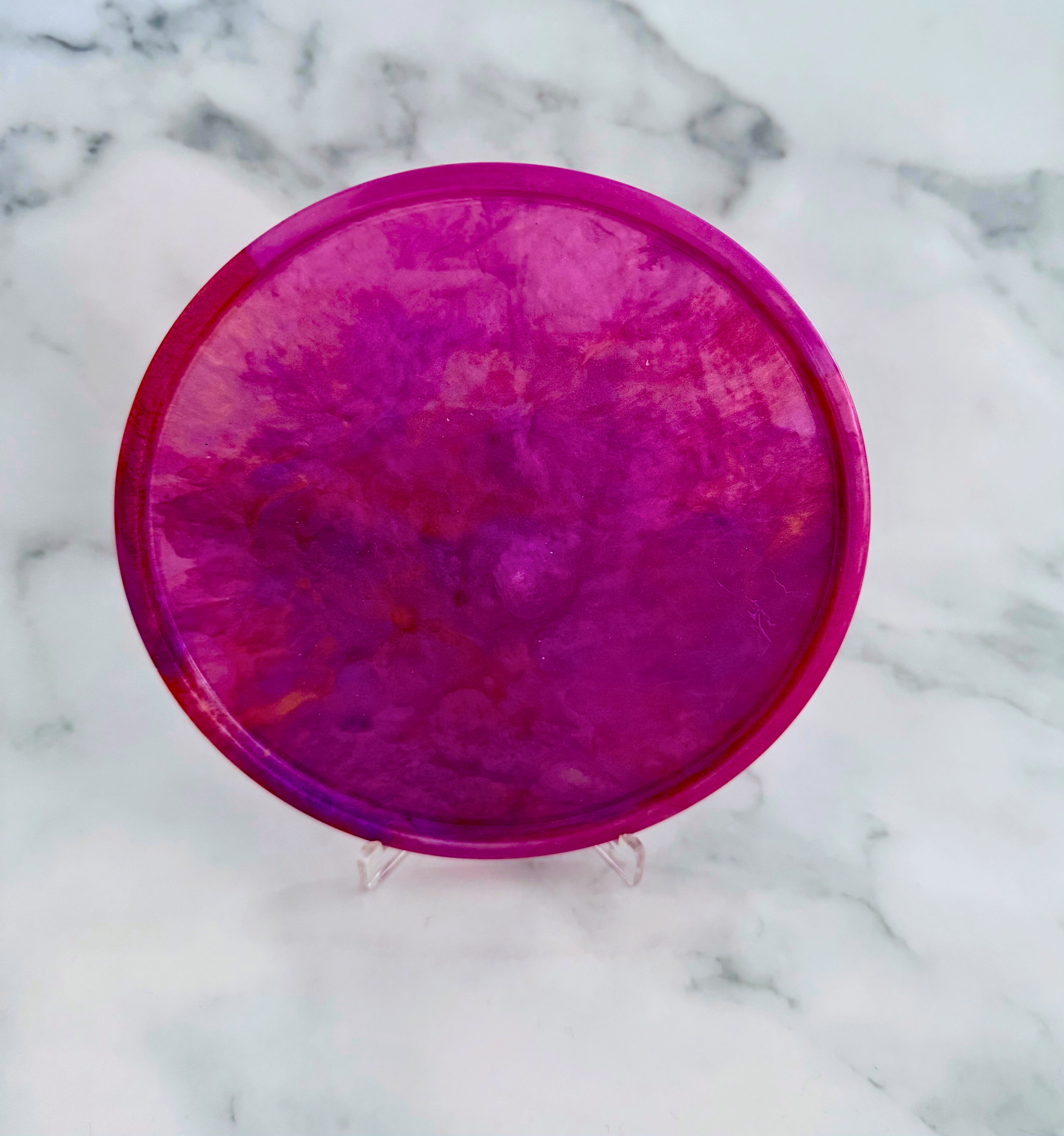 Trio of handmade, handpoured resin trays