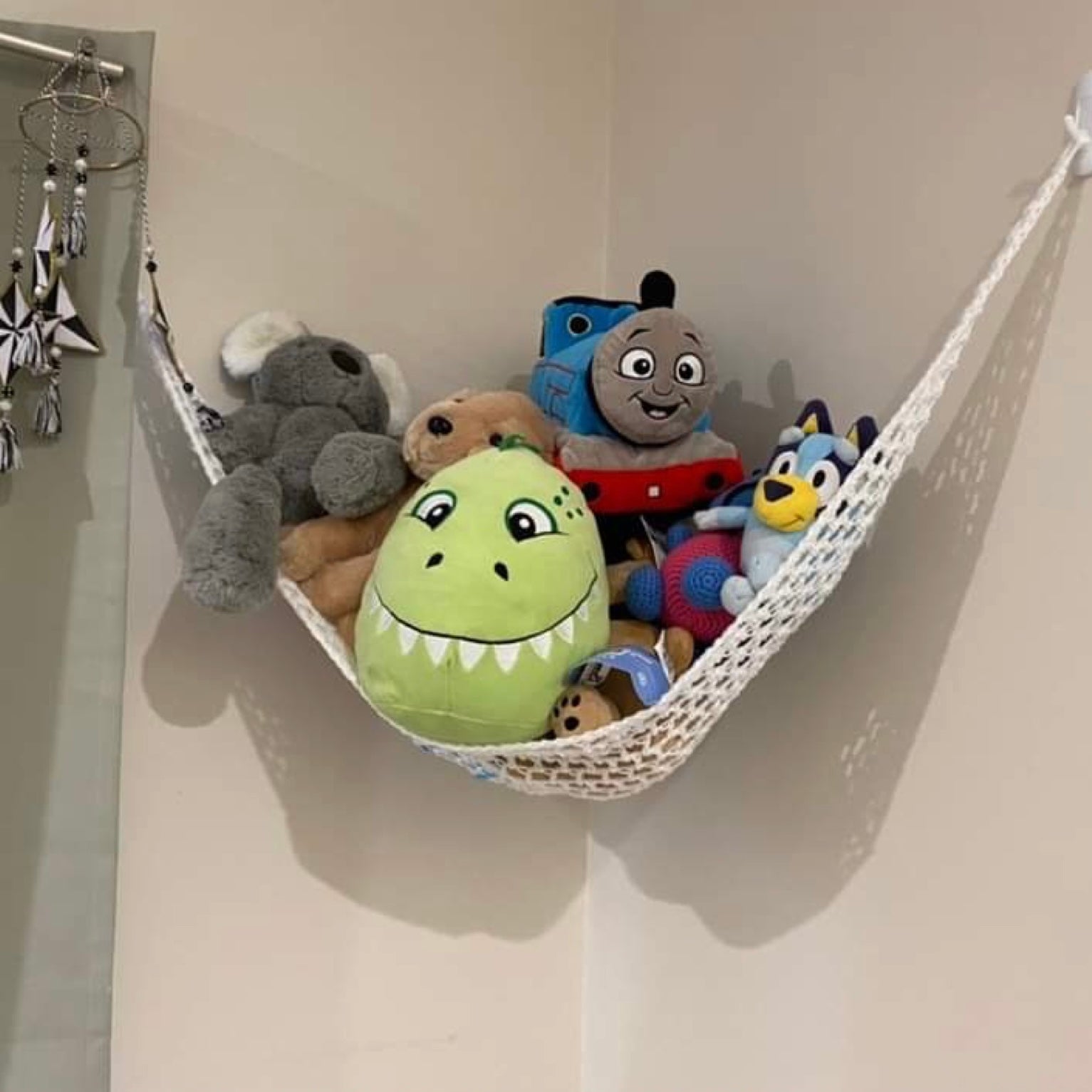 Crochet Toy Hammock for Plush Toys | Handmade Soft Toy Storage | Kids Room & Nursery Decor | Wall Hammock