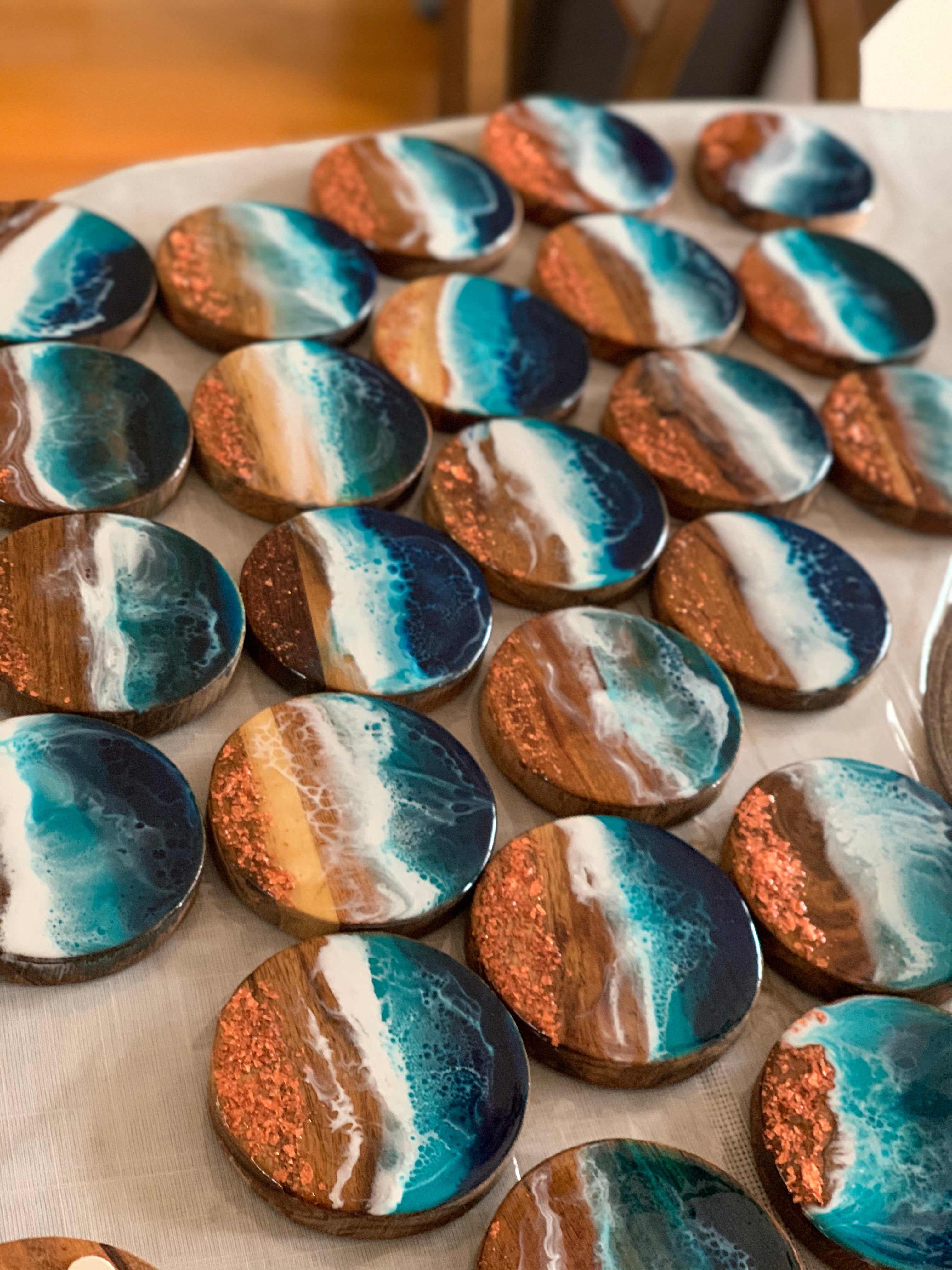 Coasters | Ocean waves | Gift ideas | wedding gifts | home decor | homewares