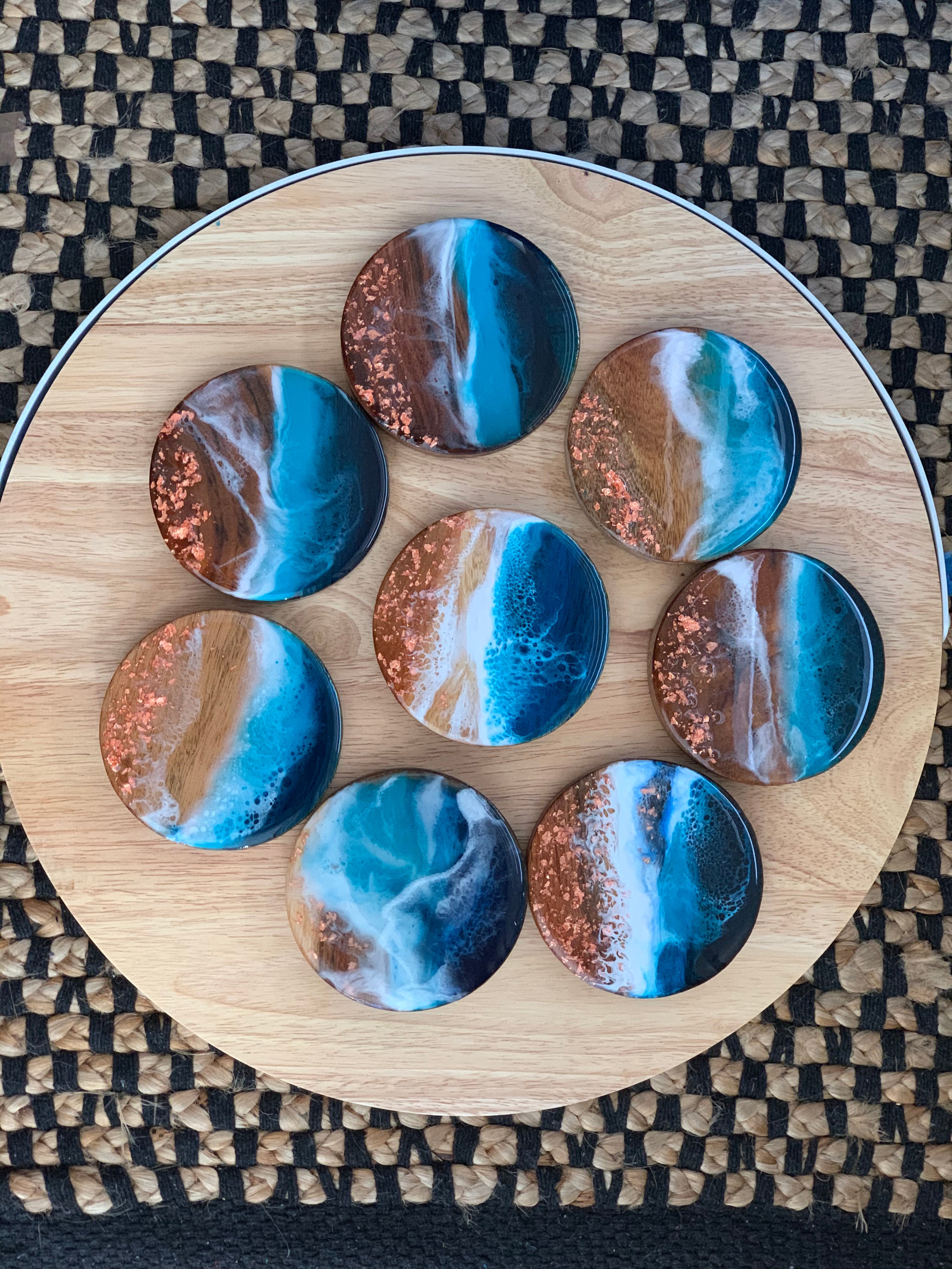 Coasters | Ocean waves | Gift ideas | wedding gifts | home decor | homewares