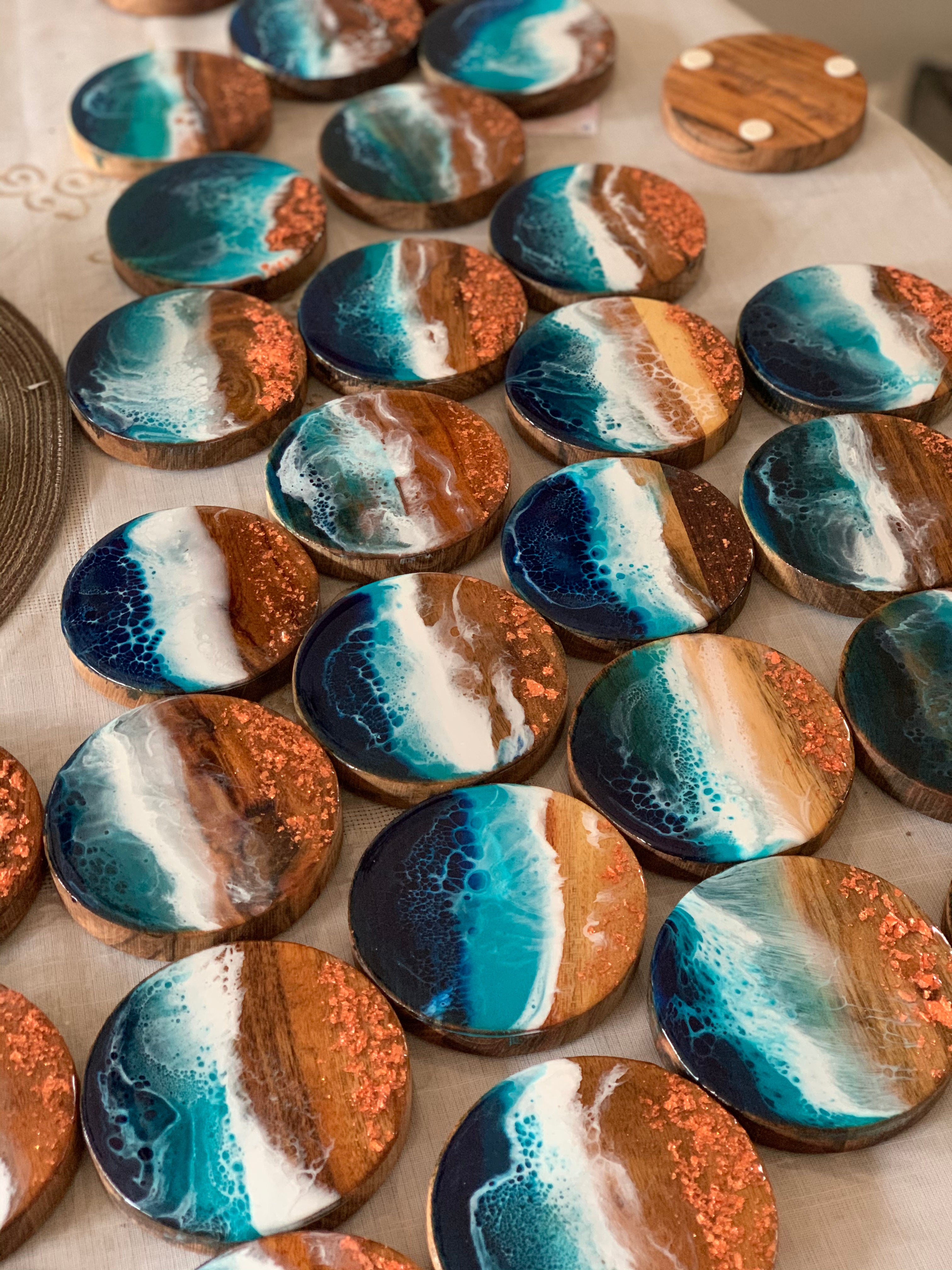 Coasters | Ocean waves | Gift ideas | wedding gifts | home decor | homewares