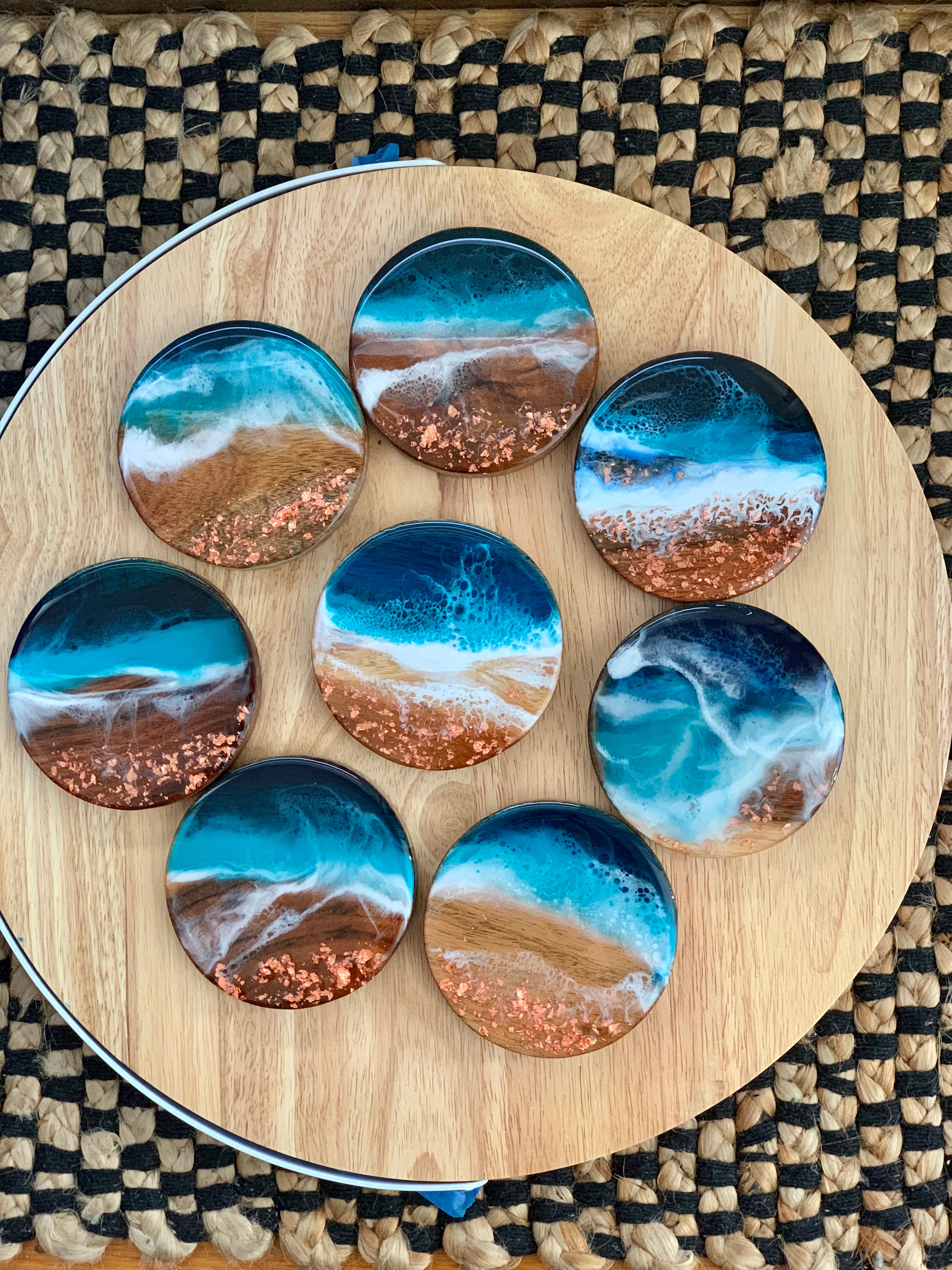 Coasters | Ocean waves | Gift ideas | wedding gifts | home decor | homewares