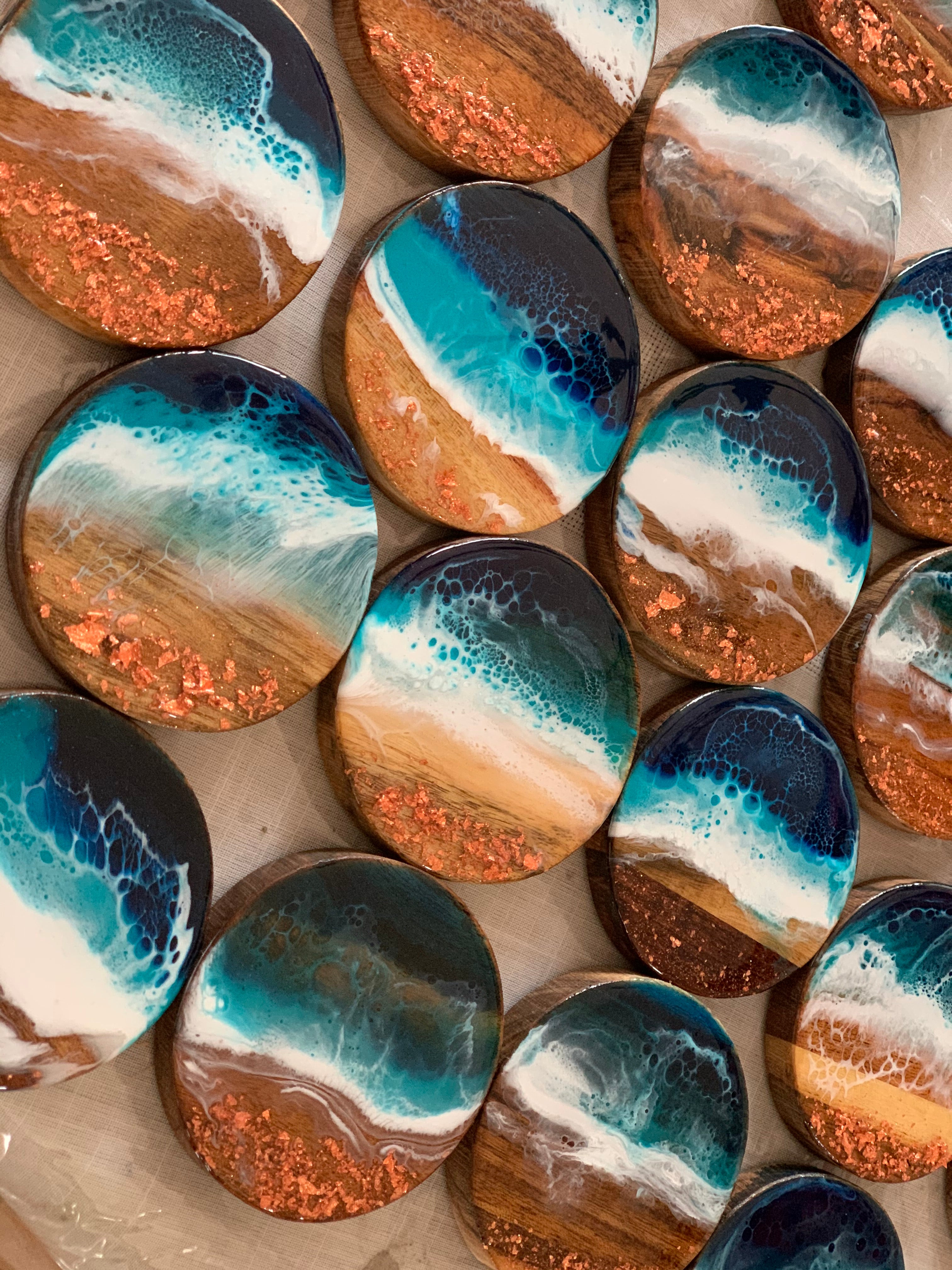 Coasters | Ocean waves | Gift ideas | wedding gifts | home decor | homewares