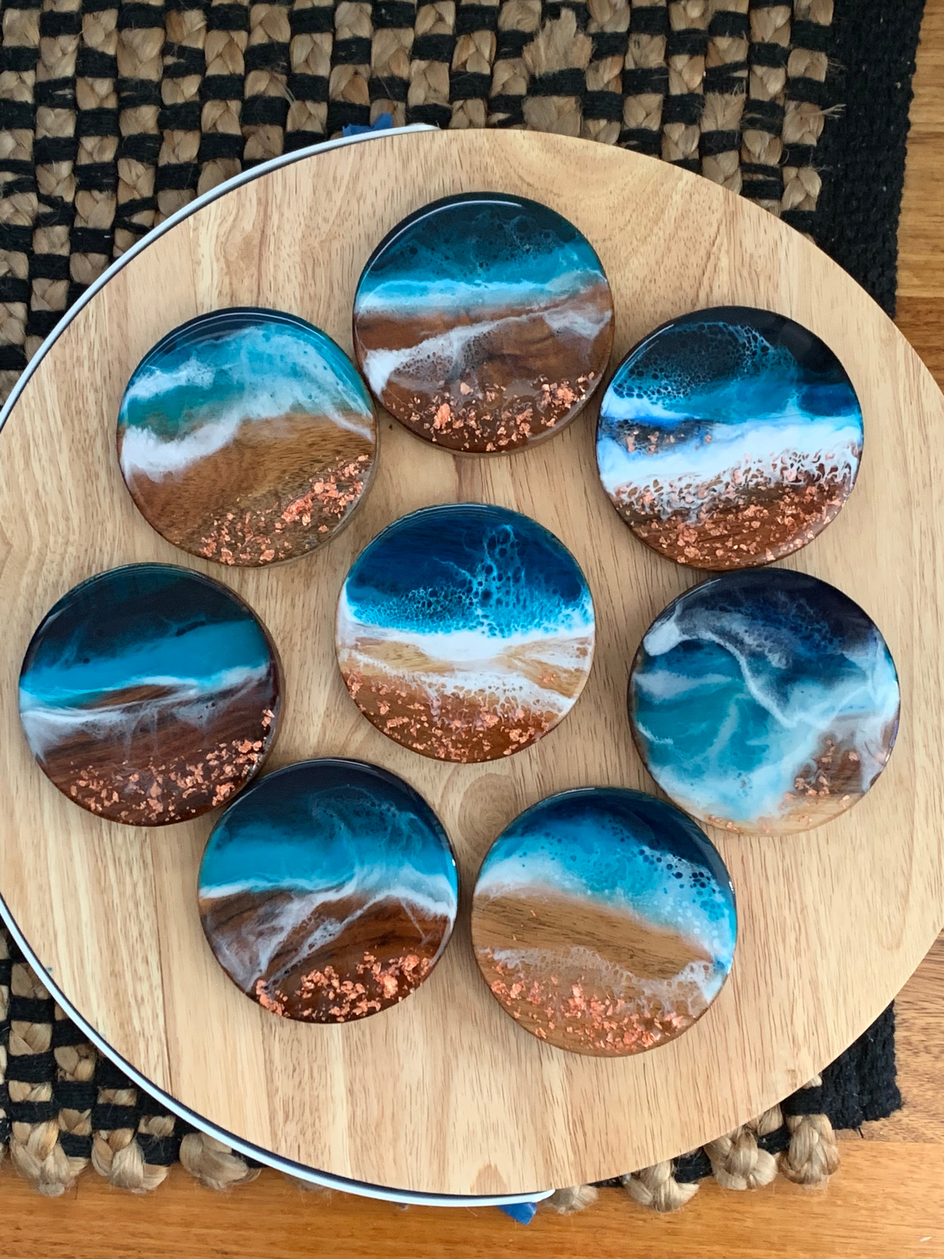 Coasters | Ocean waves | Gift ideas | wedding gifts | home decor | homewares