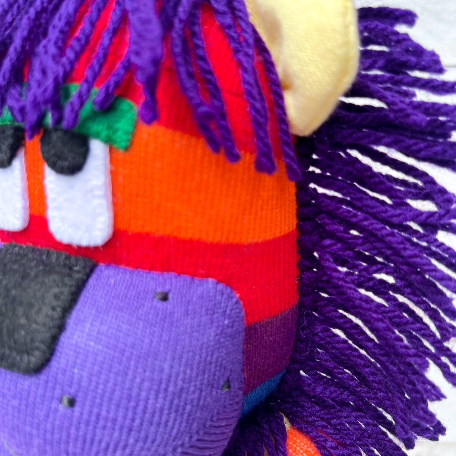 Luna the Rainbow Sock Lion - READY TO SHIP soft toy