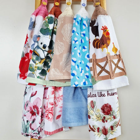 Kitchen Hand Towel | Hanging | Cotton | SINGLE LAYER | 9 Styles - 1-9