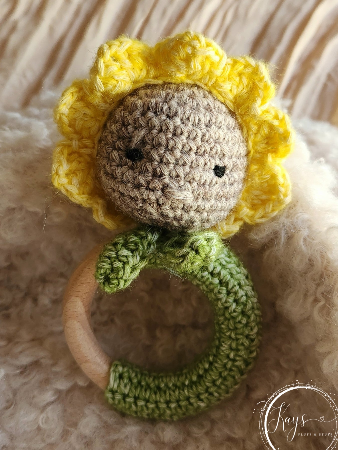 Crochet Flower Doll & Matching Rattle