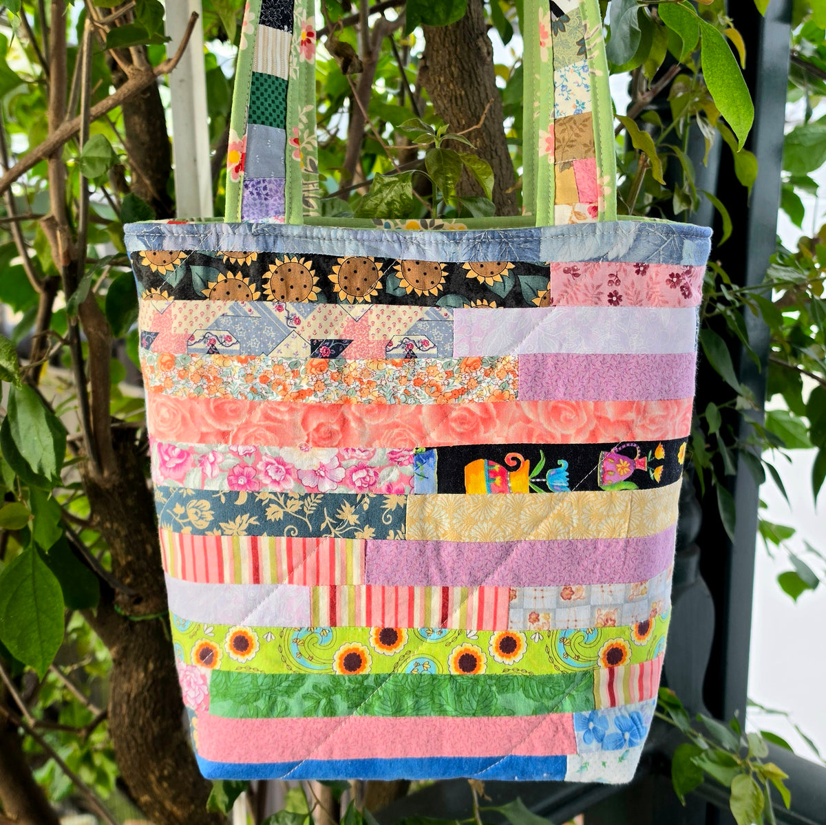 Unique Patchwork Handbag – Upcycled from Handmade Quilt