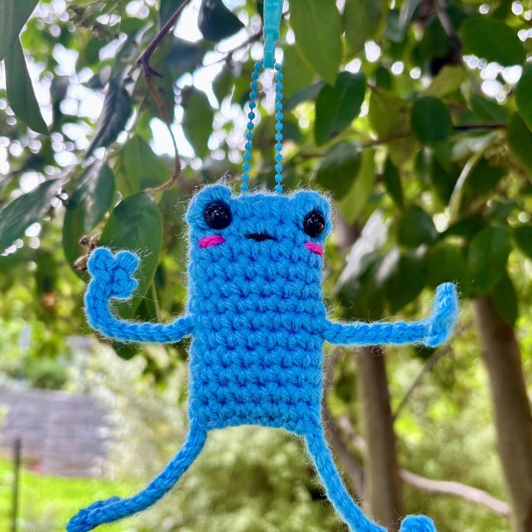 Funny Floppy Frog Keychain Bag Tag