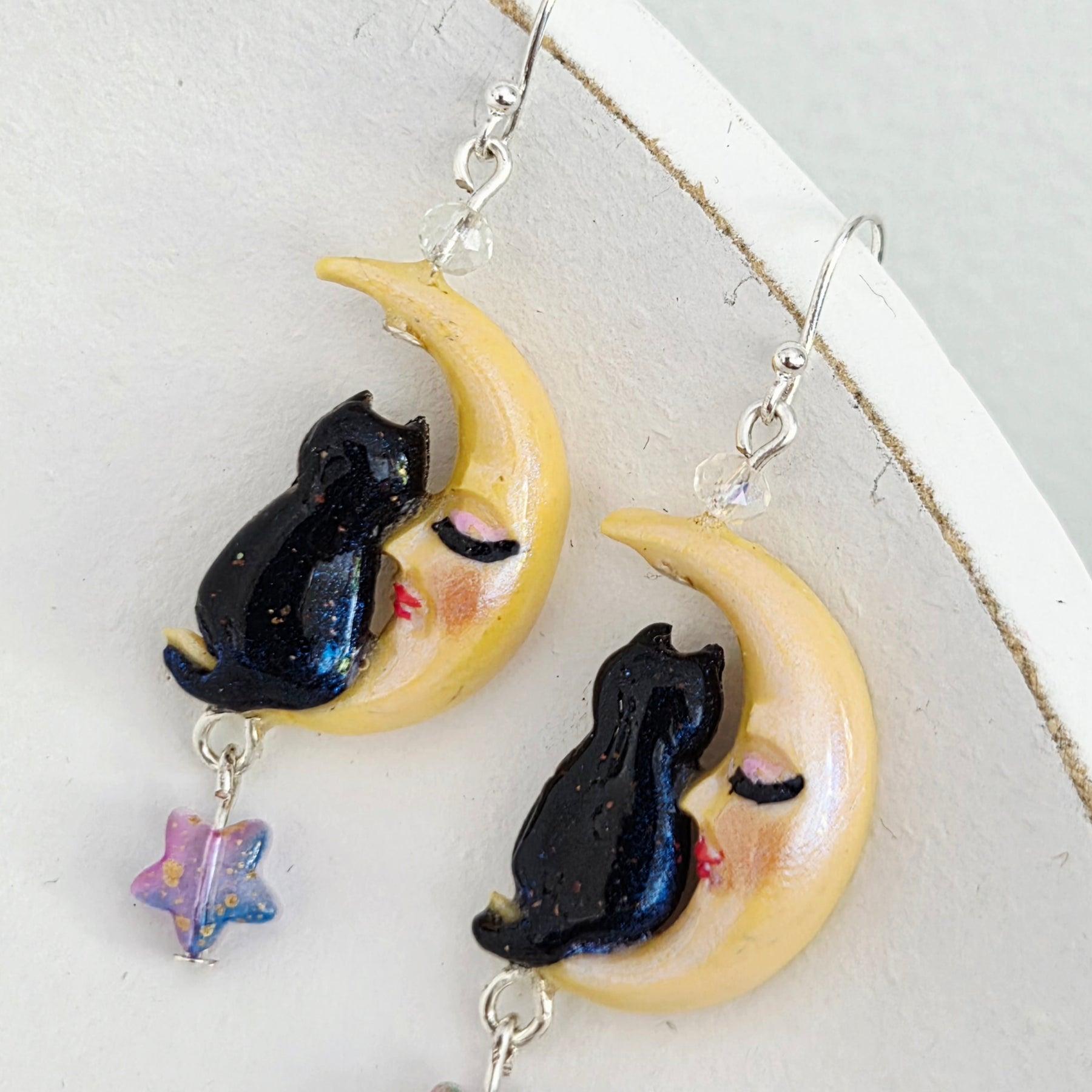Moonlit Cat Earrings