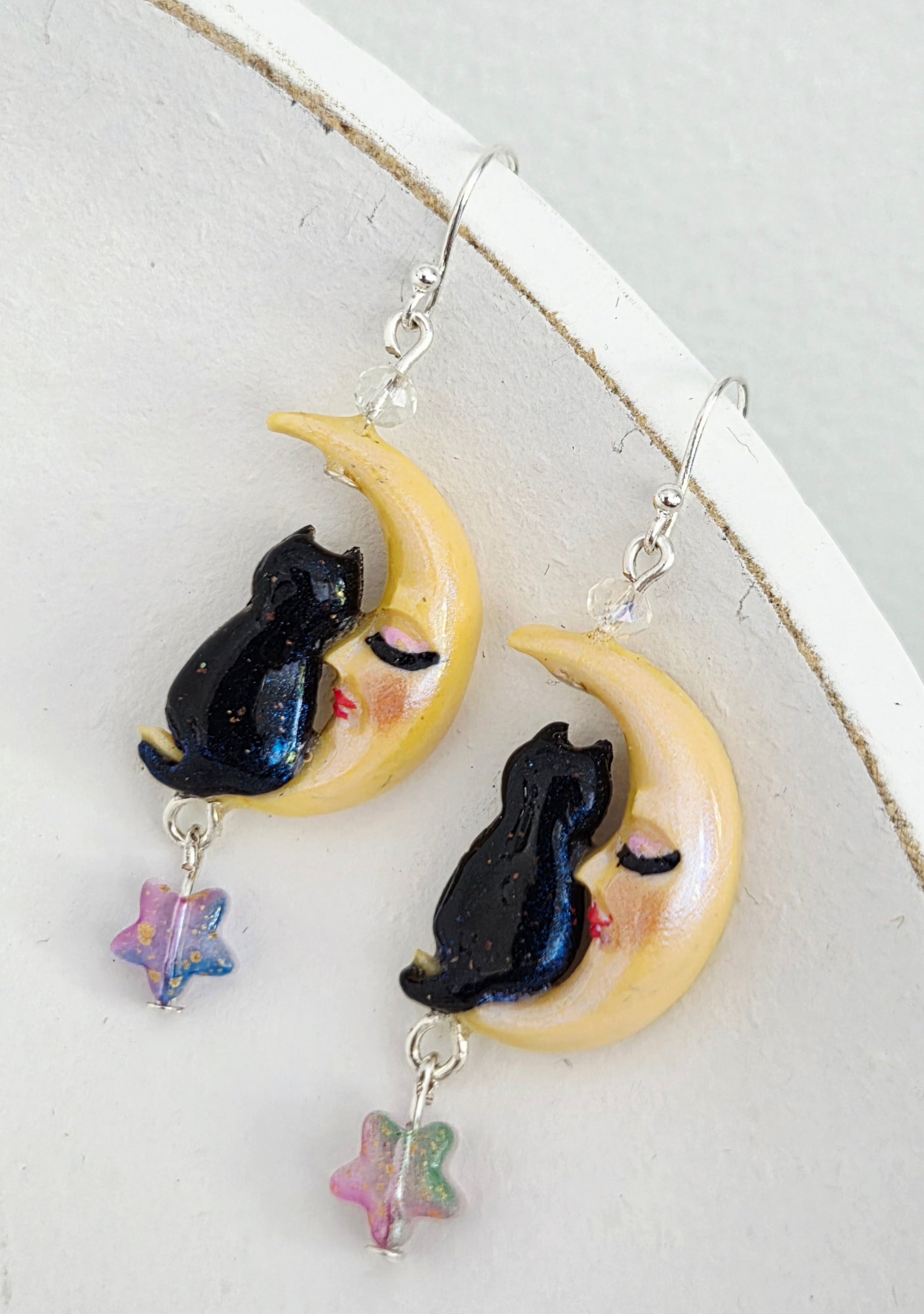 Moonlit Cat Earrings