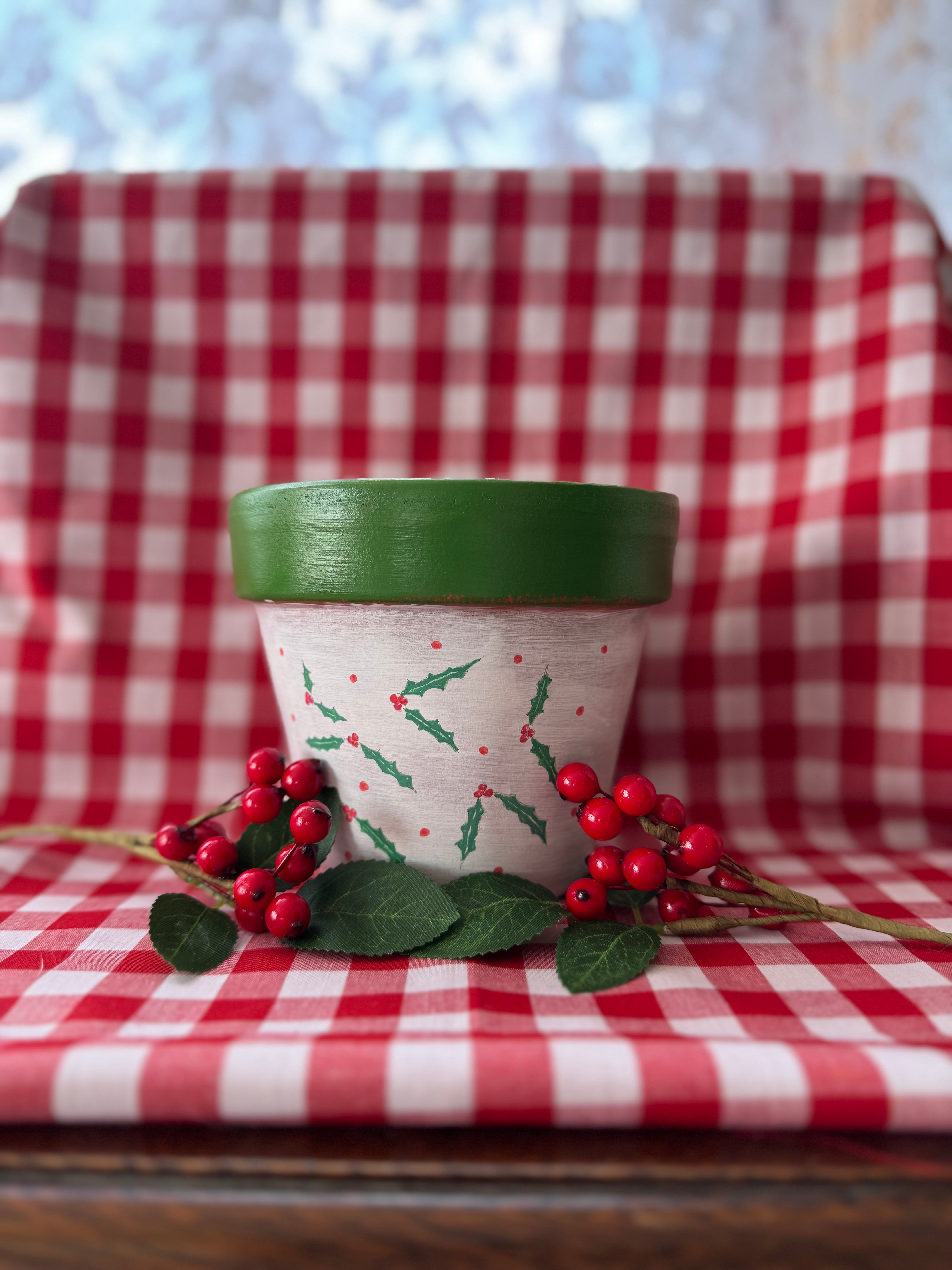 Scented Christmas Potted Soy Candles