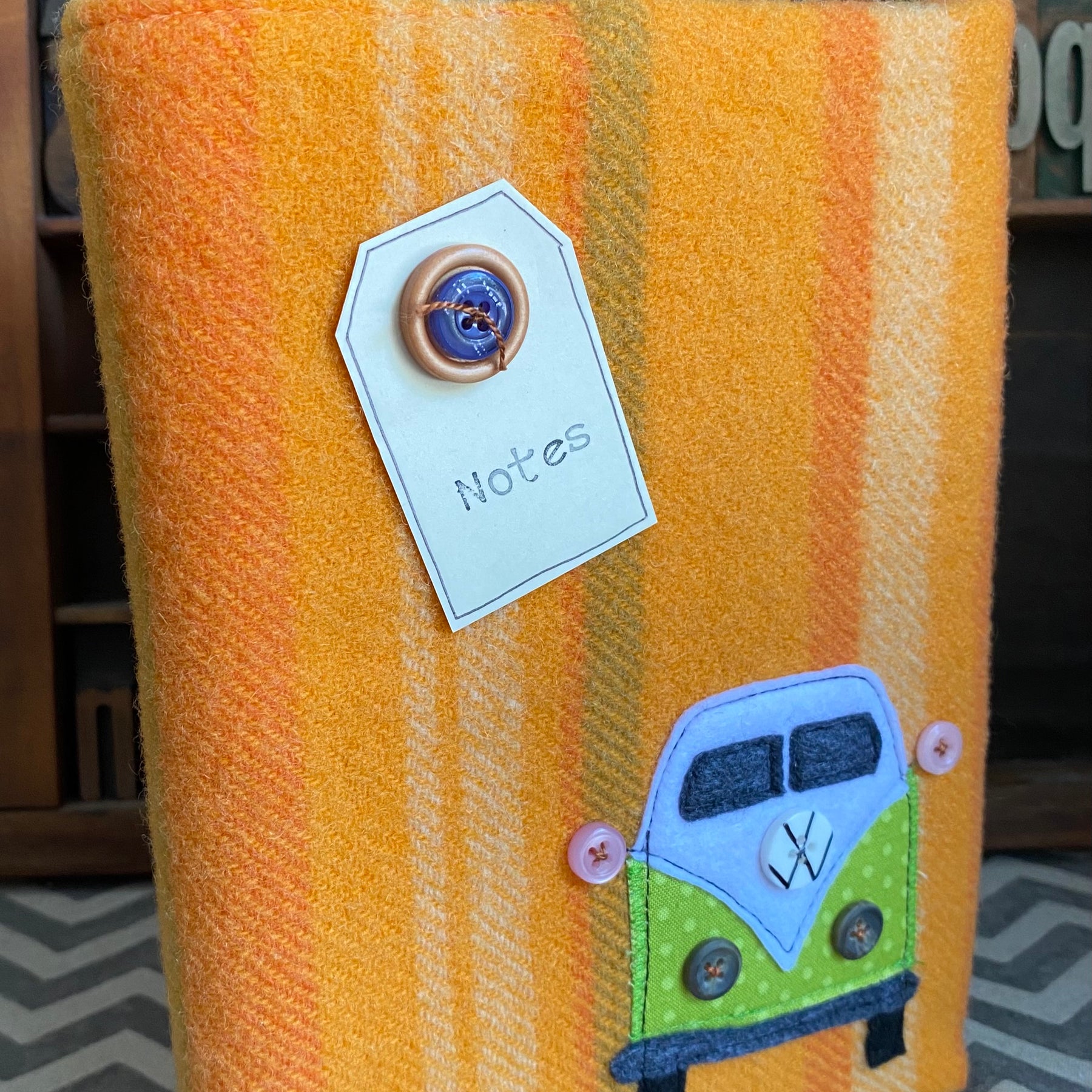 A5 Upcycled Notebook Kombi - Orange